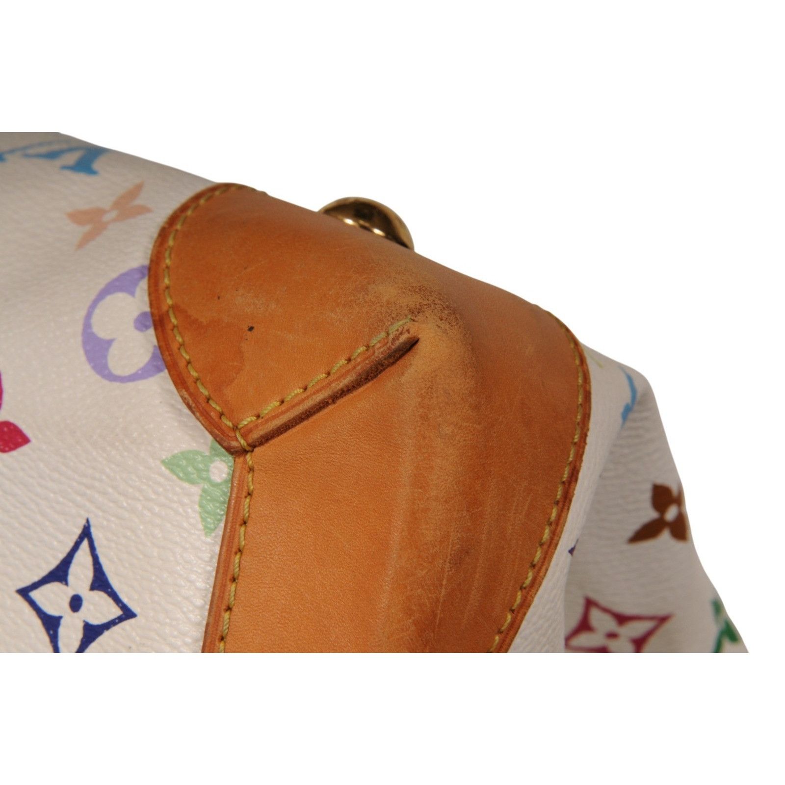 Louis Vuitton Ursula Shoulder Bag White Multicolor Takashi Murakami Size ONE SIZE - 12 Thumbnail