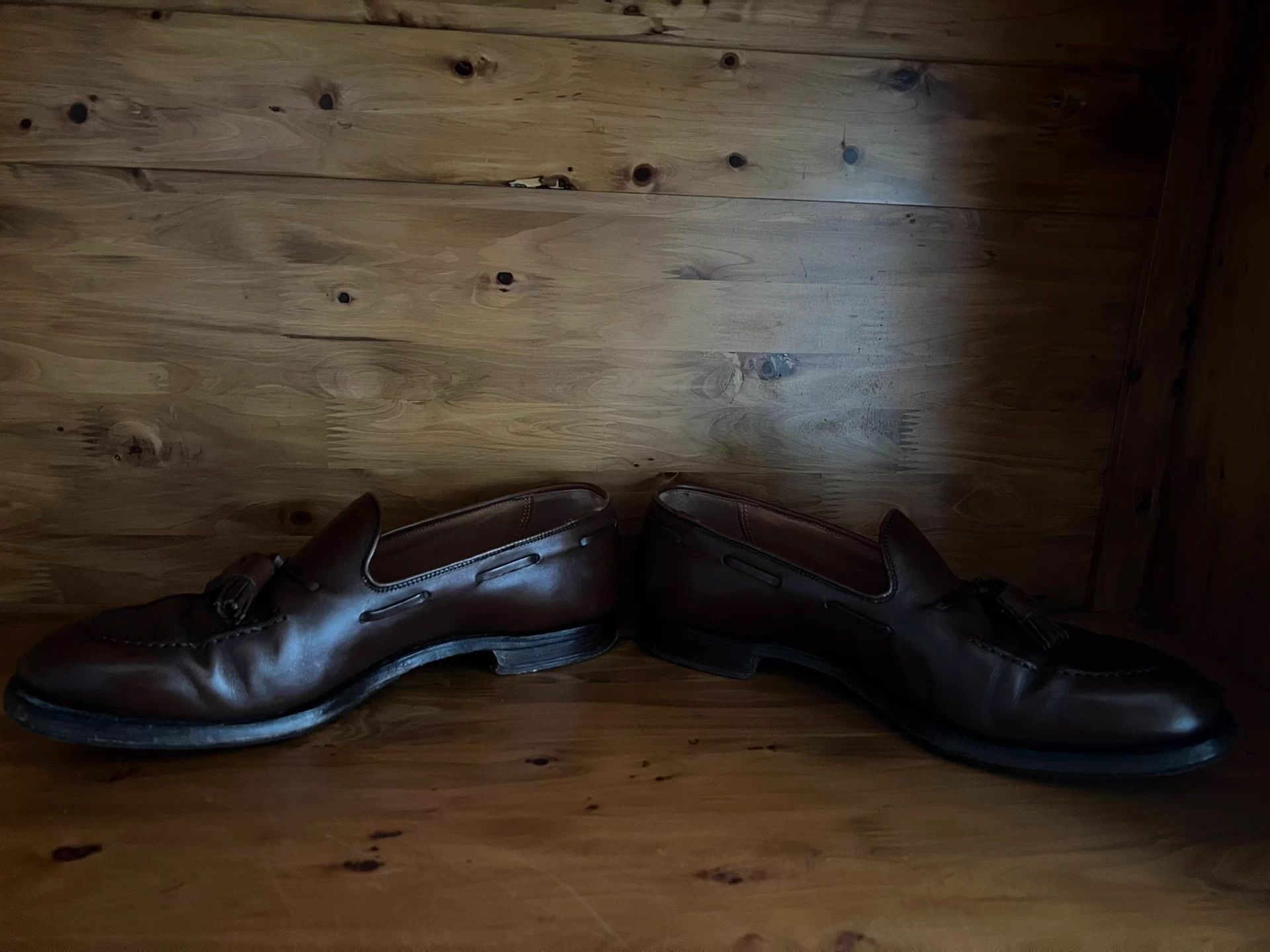 Crockett & Jones CROCKETT & JONES UK Made Leather Loafers Dark Brown 8.5E Size US 8.5 / EU 41-42 - 4 Thumbnail