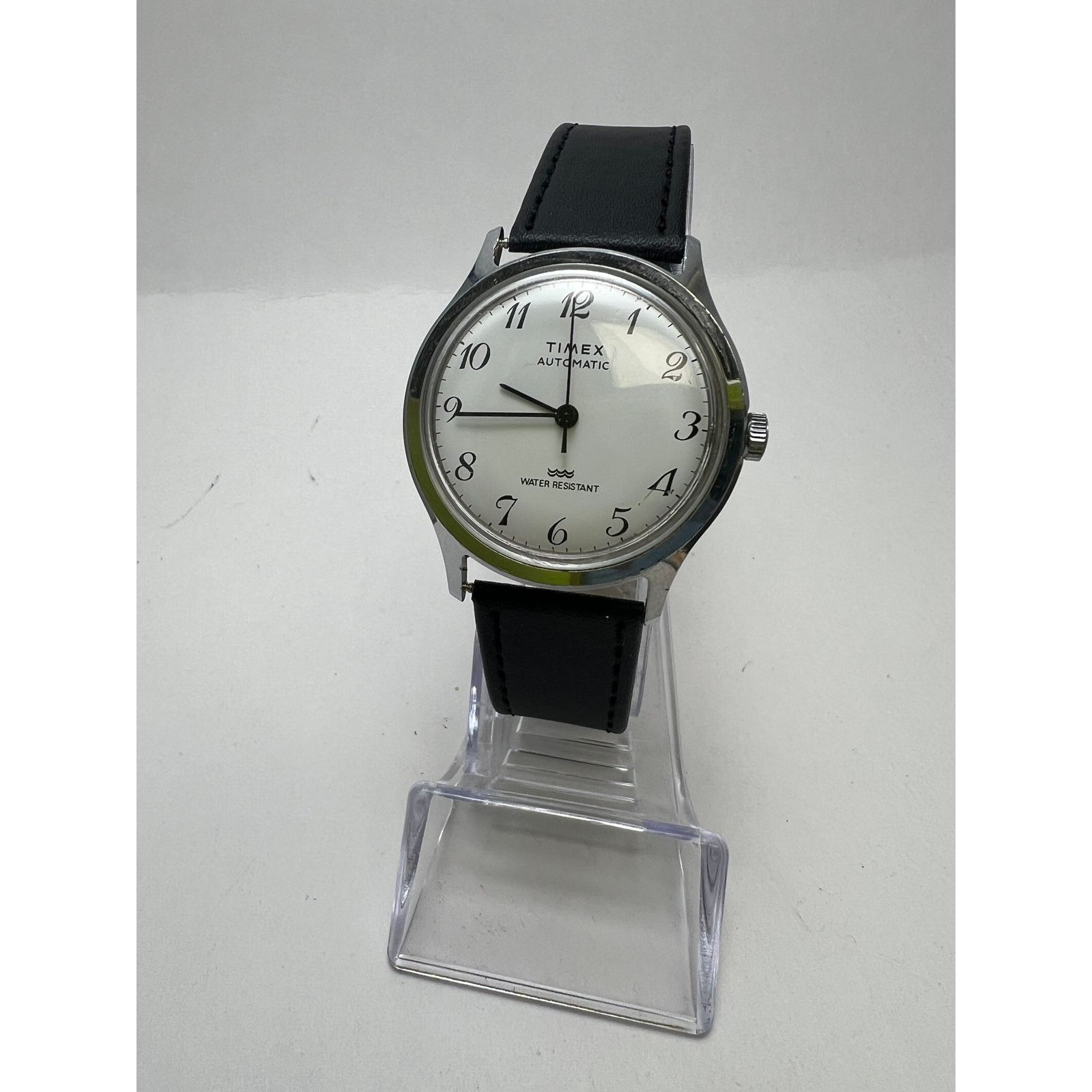 Timex 70's era Timex Mens Viscount White Dial, Black Strap, Size ONE SIZE - 1 Thumbnail