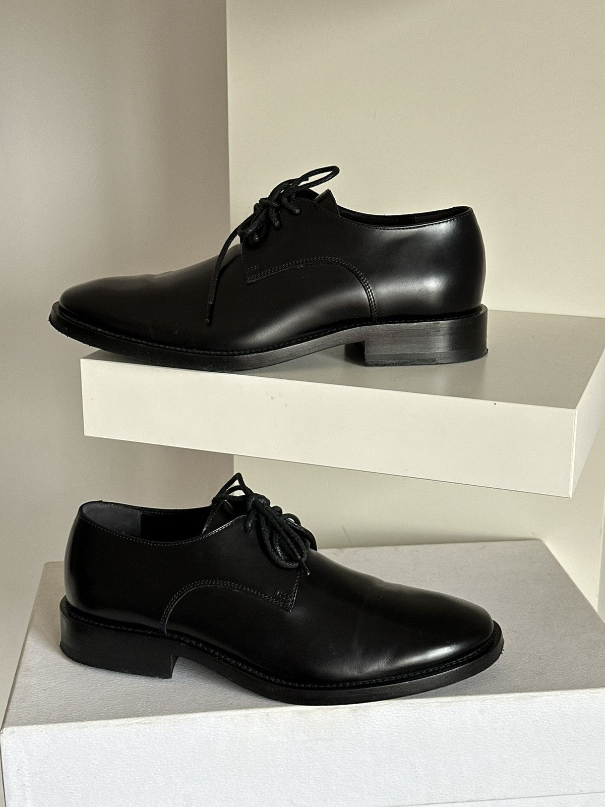 Balenciaga Balenciaga 2018 Semi-Gloss Leather Lace-Up Oxford Shoes Size US 7 / IT 37 - 10 Thumbnail