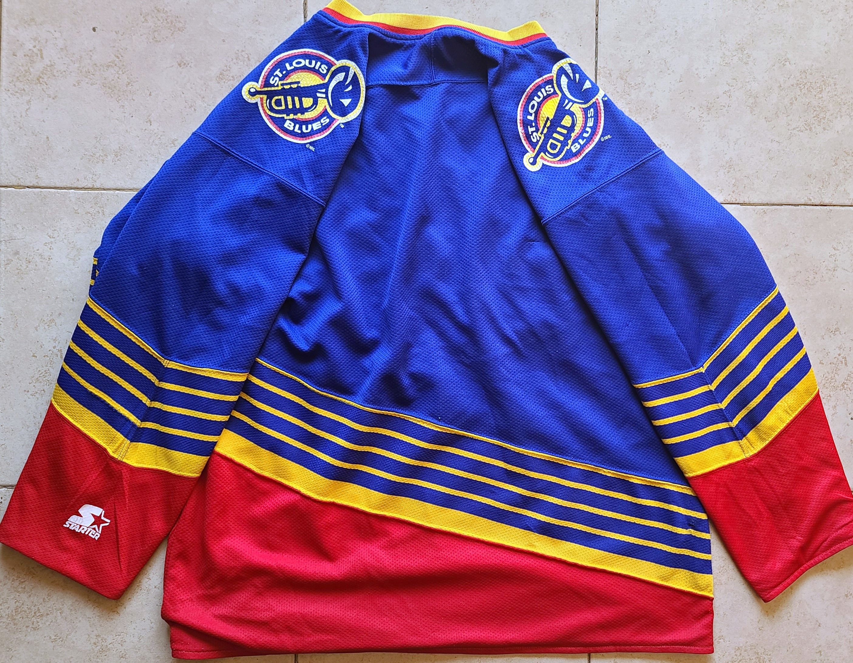 Starter St Louis Blues 90s STARTER jersey REVERSIBLE NHL hockey Size US L / EU 52-54 / 3 - 6 Thumbnail