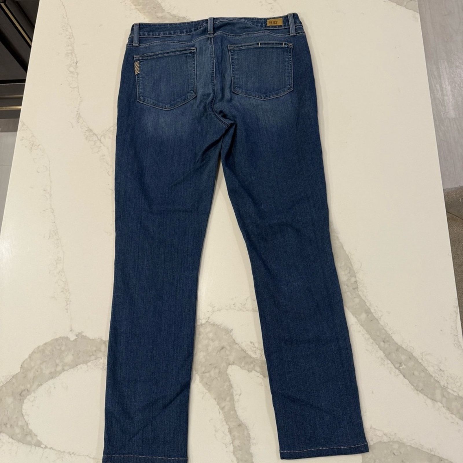 Paige PAIGE Skyline Skinny Denim Jeans Women's 31 Dark Blue Wash Size 31" - 5 Thumbnail