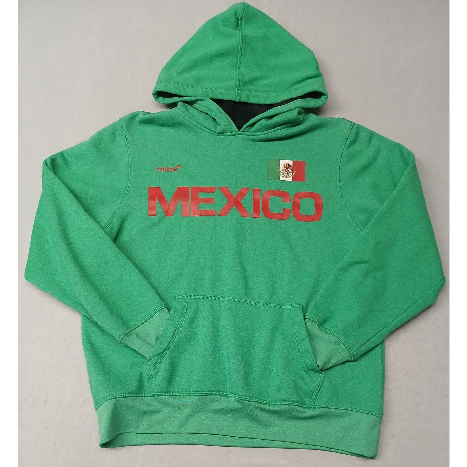 Other Mitre (Faded Size) Men's Green Mexico Hoodie Pullover Size US L / EU 52-54 / 3 - 2 Thumbnail