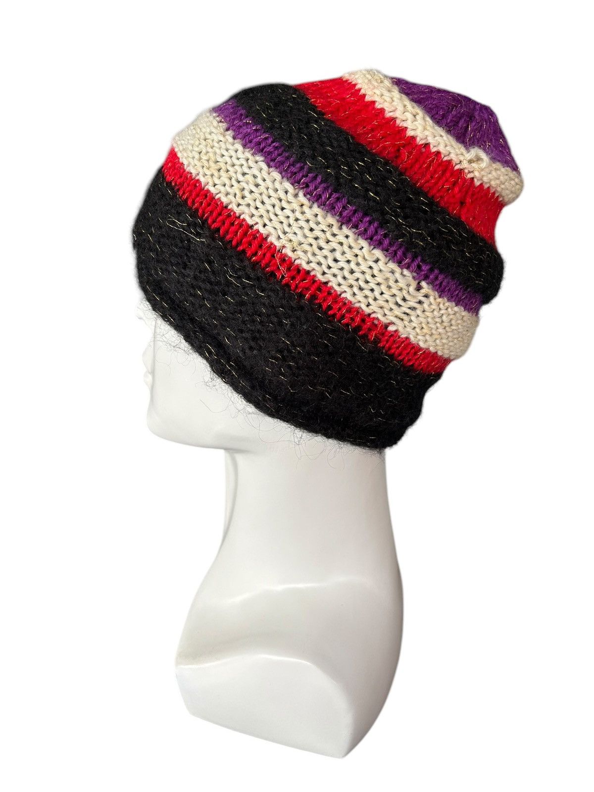 Japanese Brand × Kapital × Vintage Crochet Knitted Handmade Rare Beanie Hats ☠️☠️ Size ONE SIZE - 4 Thumbnail