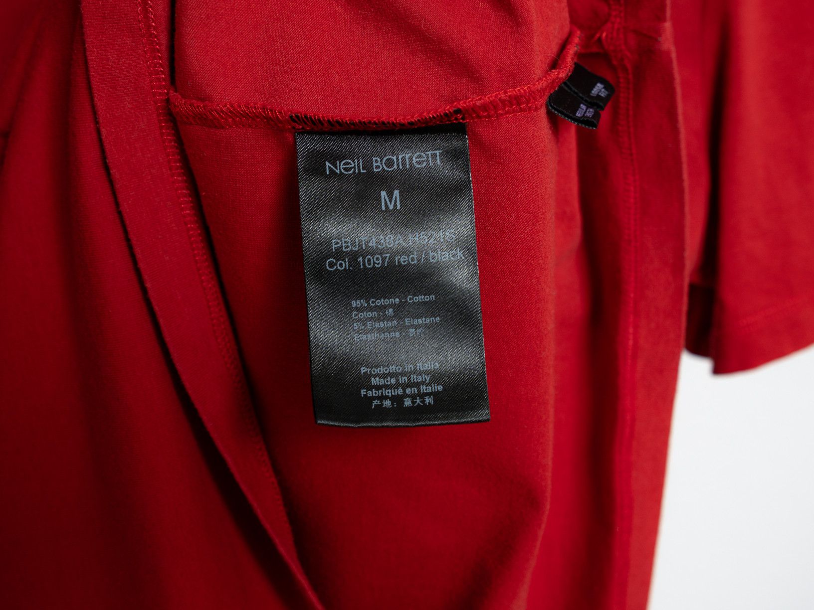 Neil Barrett Neil Barrett Military Star Tee Red M Size US L / EU 52-54 / 3 - 8 Thumbnail