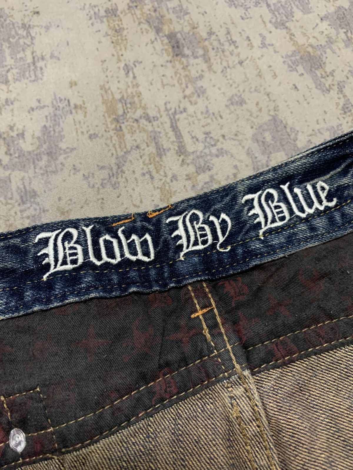 If Six Was Nine Blow by Blue Archive Y2K Faded Flare Straight Leg Jeans Size US 33 - 16 Thumbnail