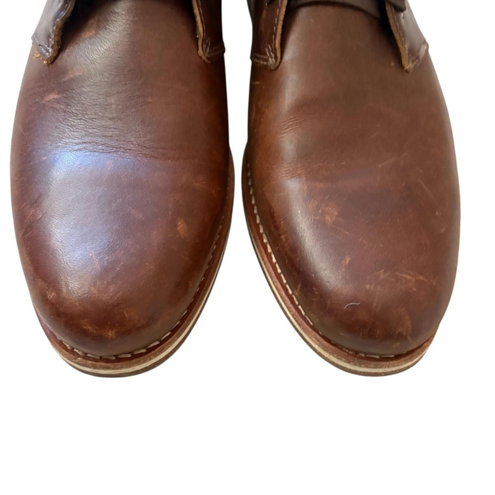 HELM Helm Declan Premium Leather Chukka Boots Rich Brown Size US 11.5 / EU 44-45 - 10 Thumbnail