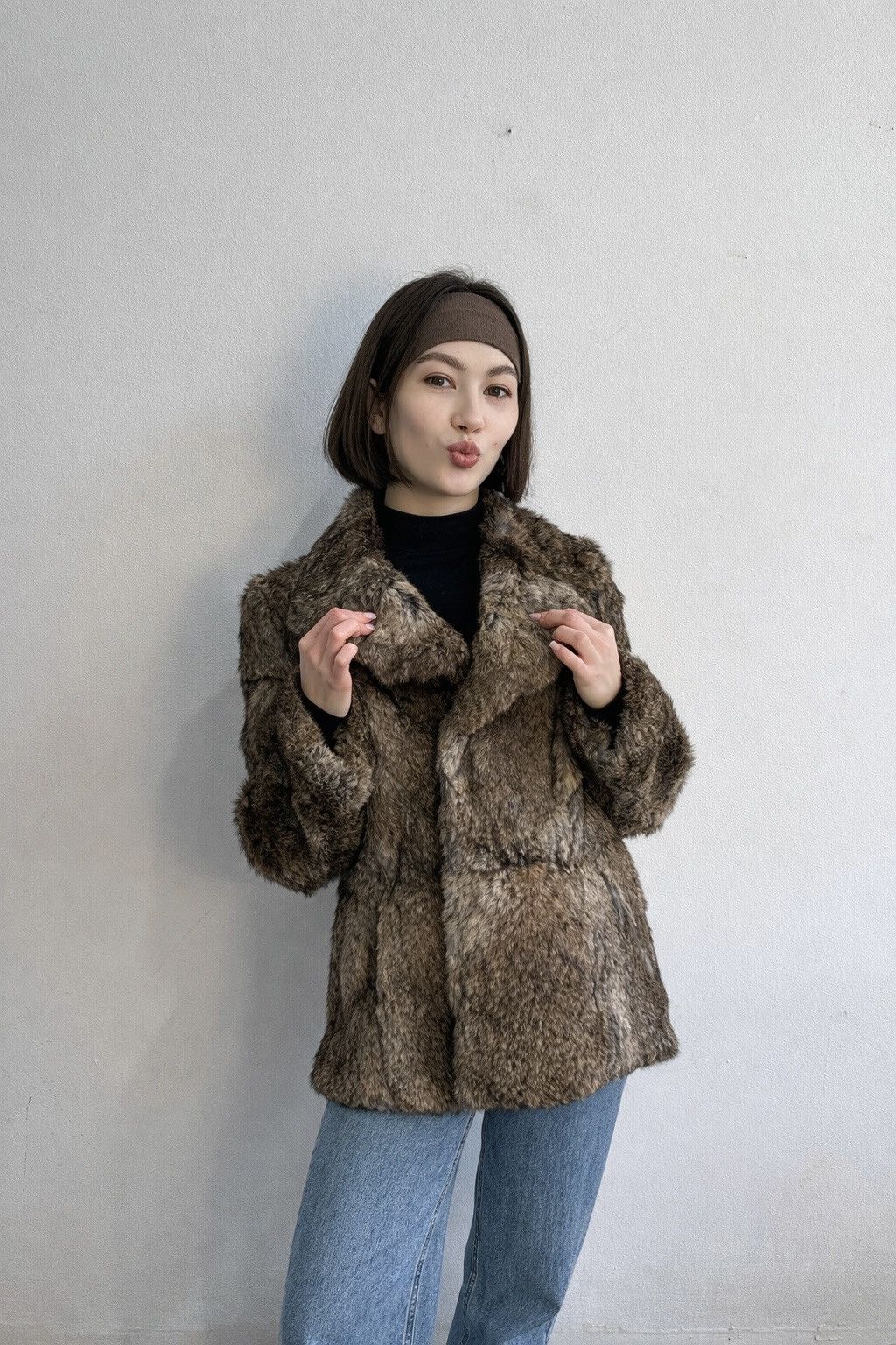 Other Vintage Real Fur Coat Jacket Brown Size 40 M Genuine Fur Size S / US 4 / IT 40 - 2 Thumbnail
