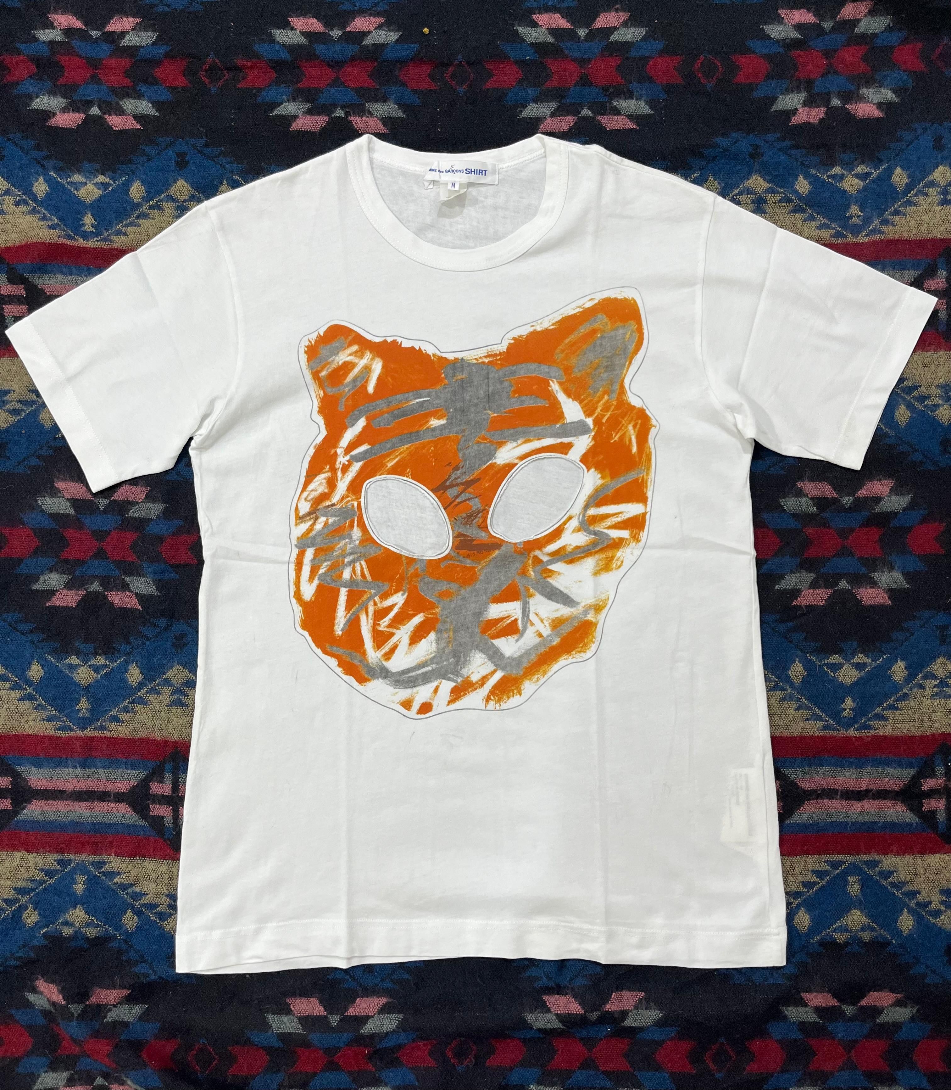 Comme des Garcons Comme Des Garcons White Tiger Cotton Tshirt Size US M / EU 48-50 / 2 - 1 Thumbnail