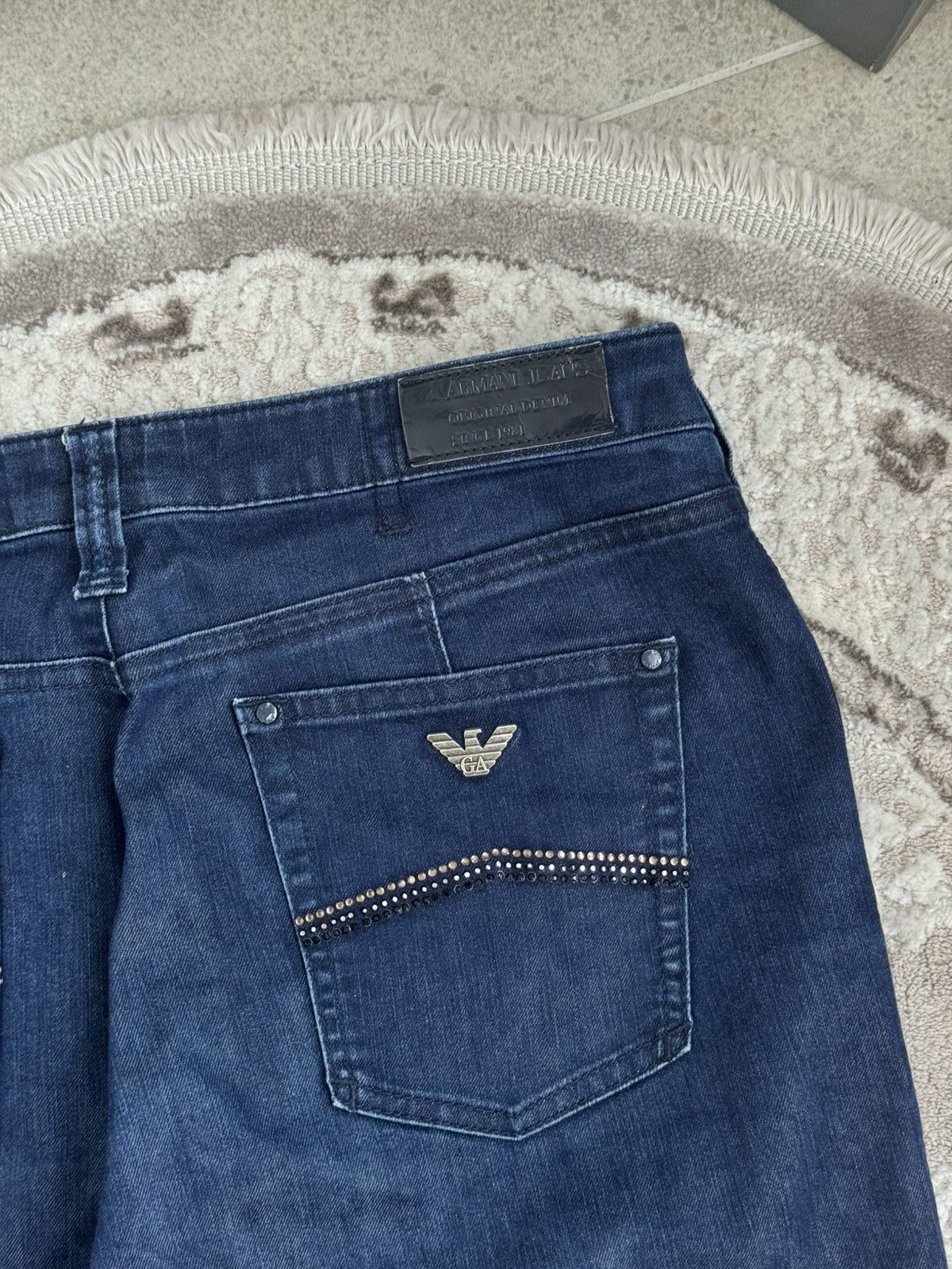 Armani Vintage Armani Jeans 90s Luxury Pants Solid Size 33 Archive Size US 33 - 3 Thumbnail