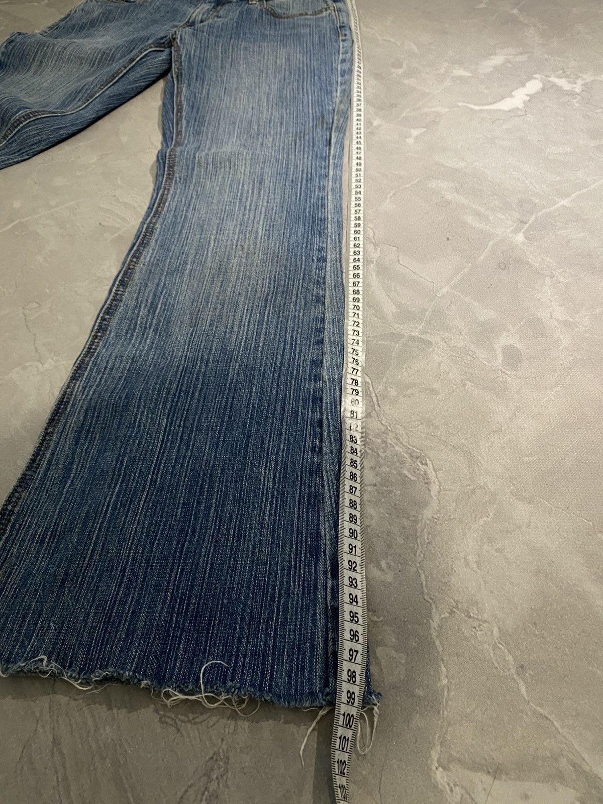 Vintage CRAZY Faded Avant Garde Washed Flared/Hysteric Glamour Style Size US 28 / EU 44 - 11 Thumbnail