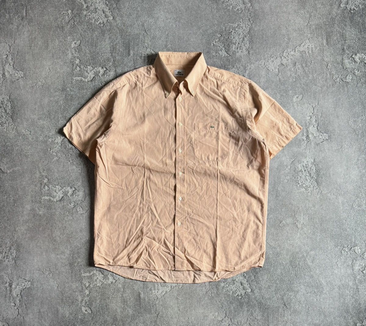 Lacoste Lacoste 44size Chekered button up shirt casual short sleeve Size US XL / EU 56 / 4 - 7 Thumbnail