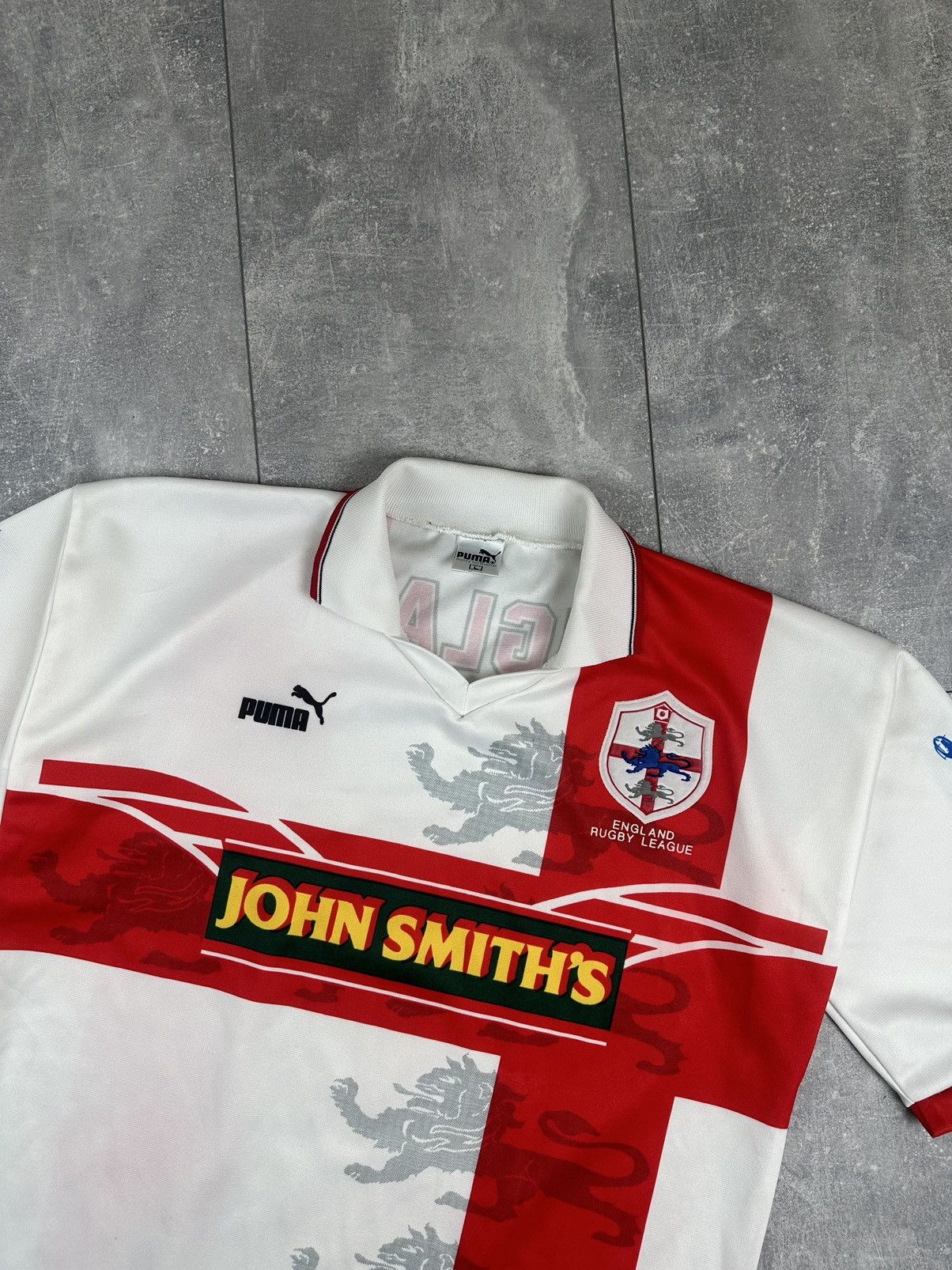 Puma Puma England Home Rugby League Jersey 1995 Size US XL / EU 56 / 4 - 15 Thumbnail