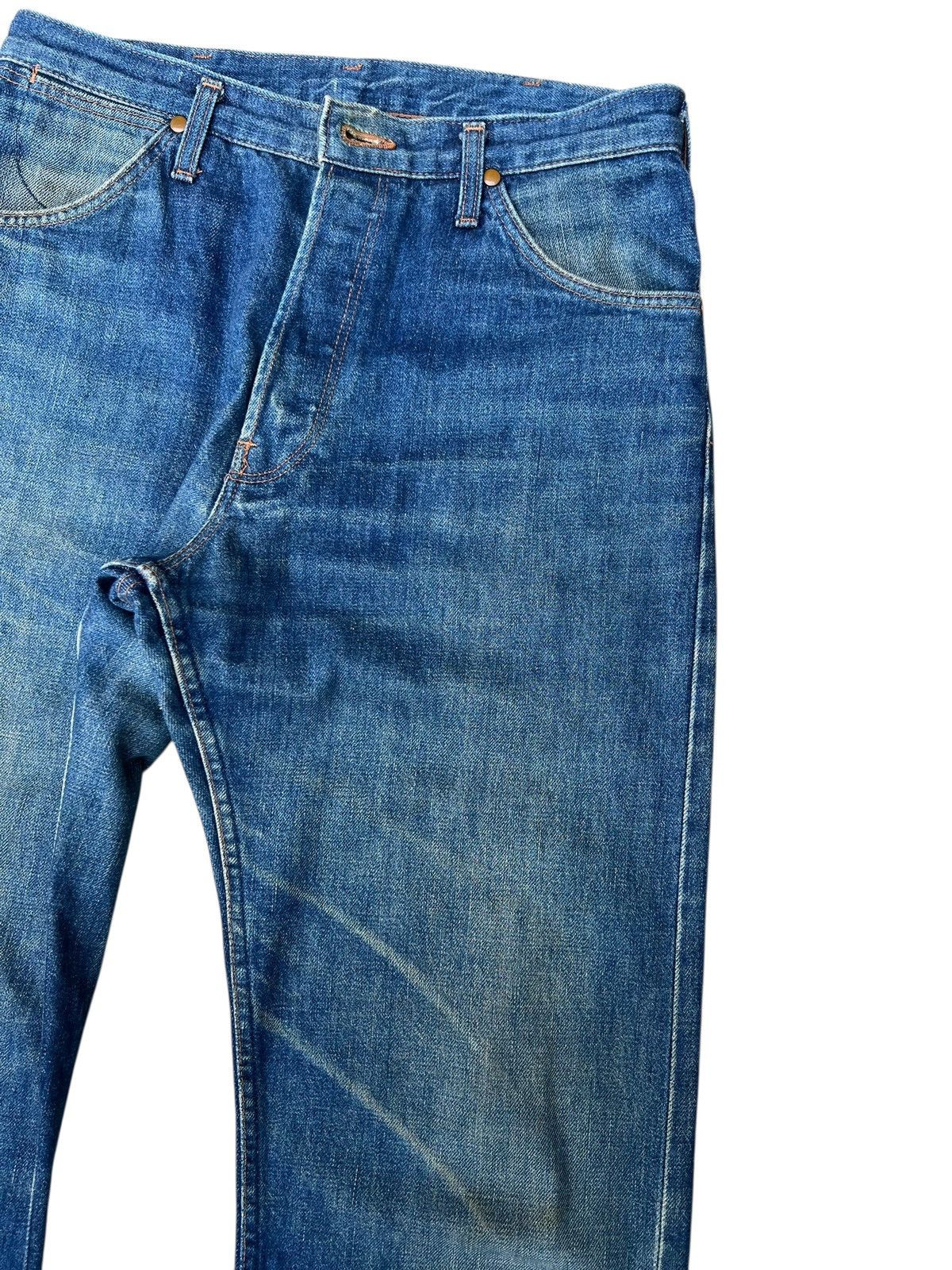 Wrangler 90s Wrangler Blue Bell Aging Mud Denim Selvedge Jeans Size US 31 - 10 Thumbnail