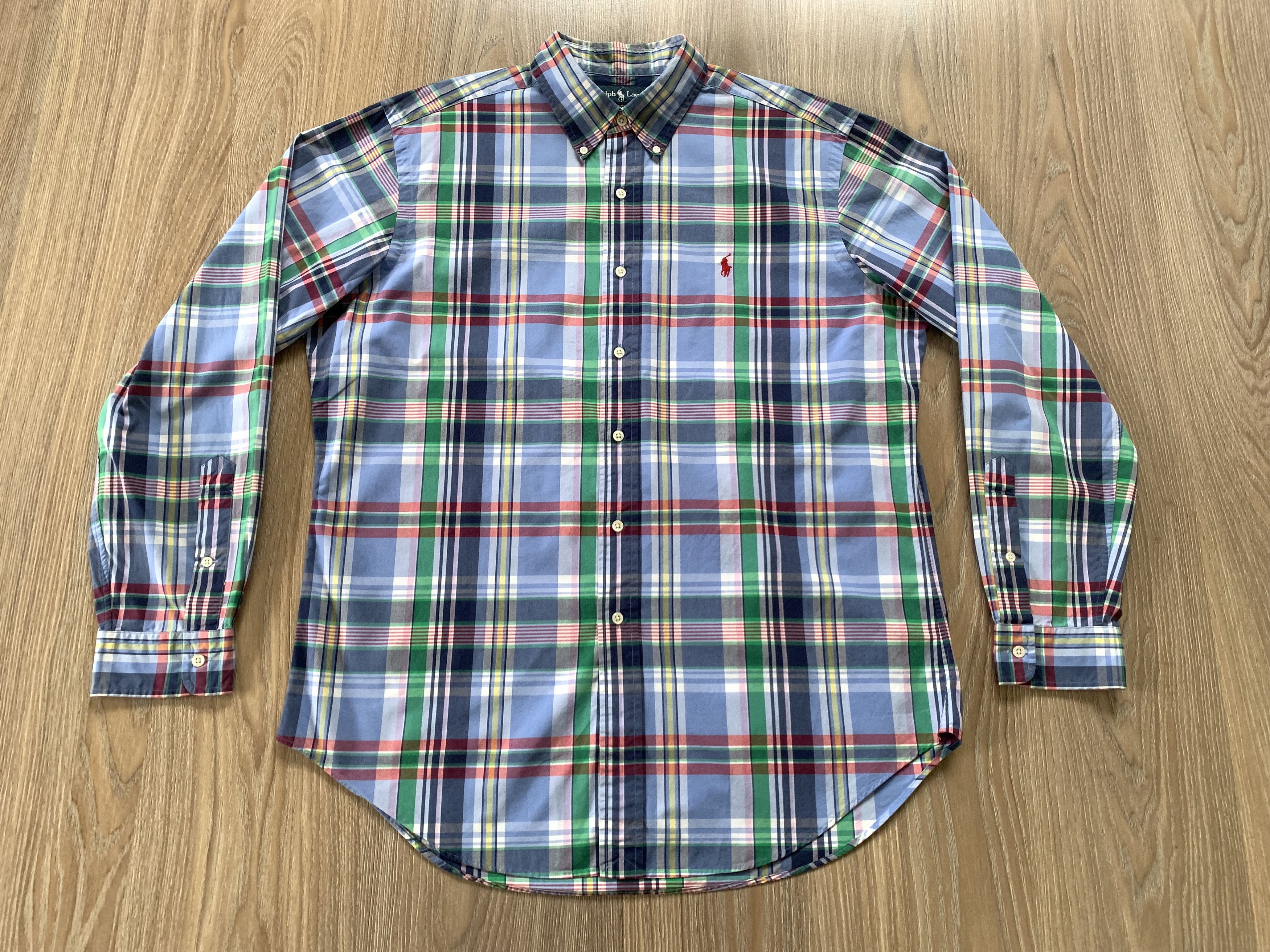 Ralph Lauren Vintage Ralph Lauren Classic Fit Plaid Long Sleeve Shirt Size US L / EU 52-54 / 3 - 2 Thumbnail