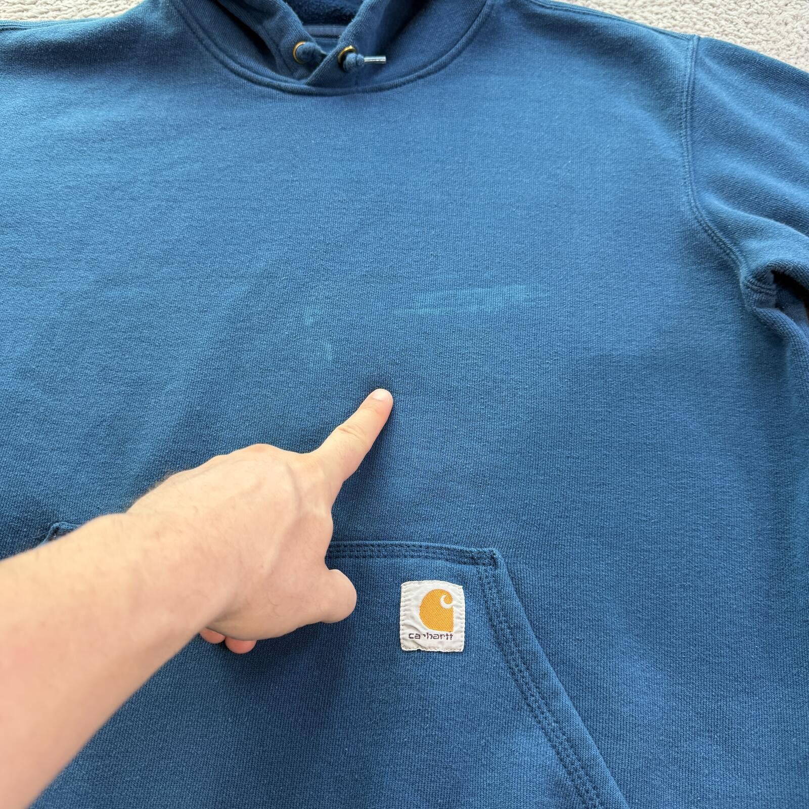 Carhartt Carhartt Blue Hoodie Sleeve Logo Original Fit Sweatshirt M Size US M / EU 48-50 / 2 - 6 Thumbnail