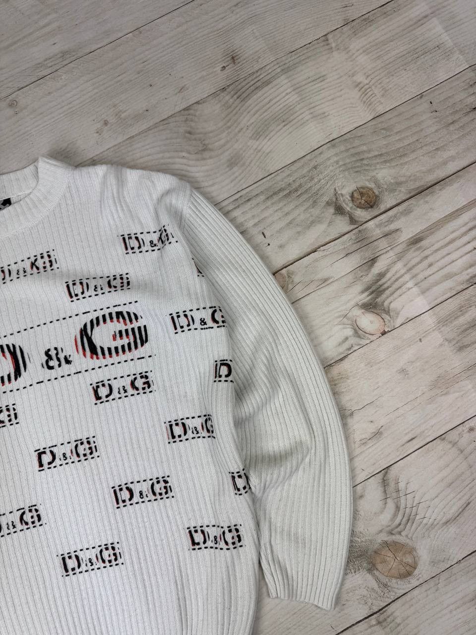 Dolce & Gabbana Vintage Dolce Gabbana Sweater Knit Big Logo Ribbed 90s Size US L / EU 52-54 / 3 - 4 Thumbnail