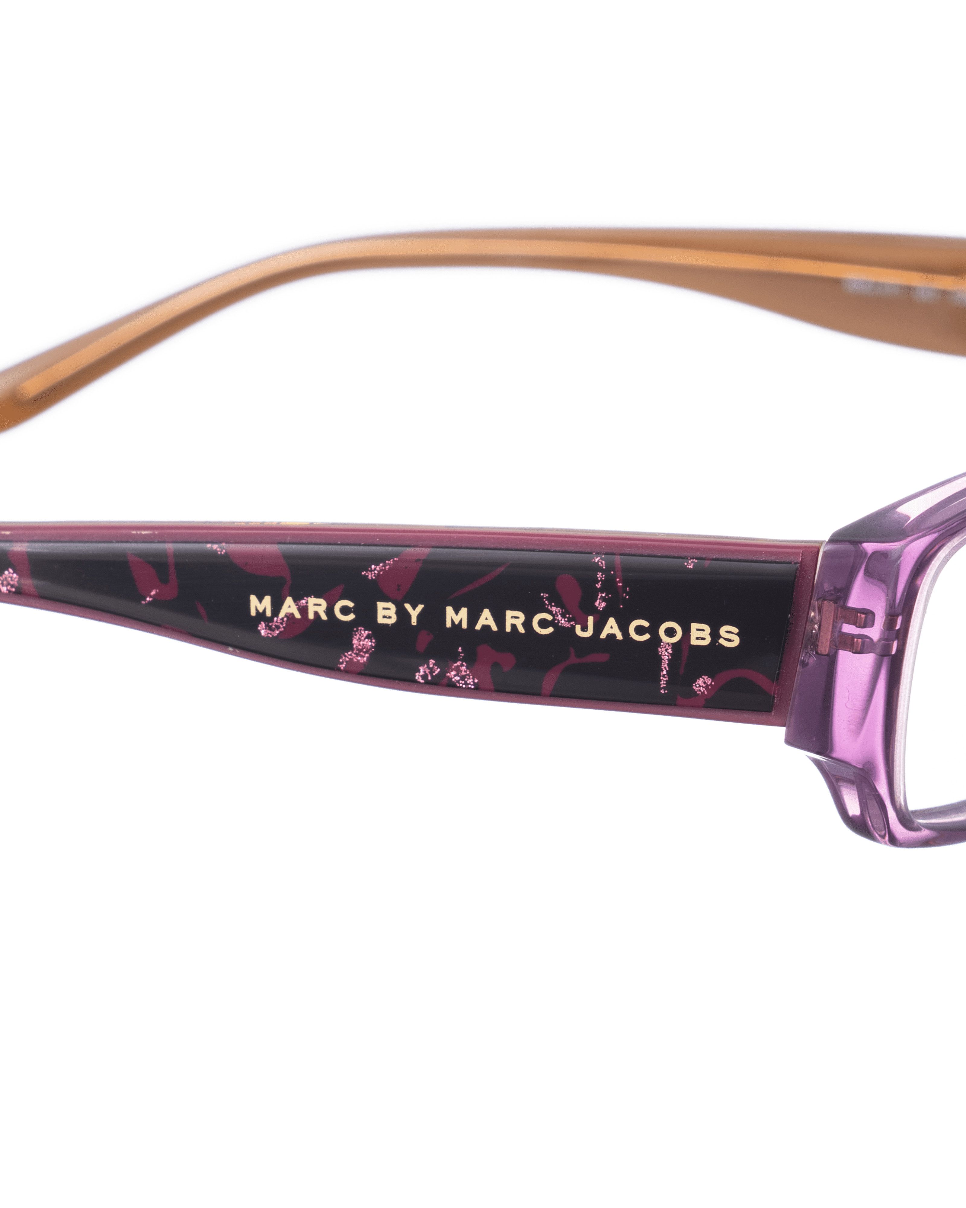 Marc by Marc Jacobs Marc by Marc Jacobs 00s Violet Rectangular Glitter Glasses Size ONE SIZE - 3 Thumbnail