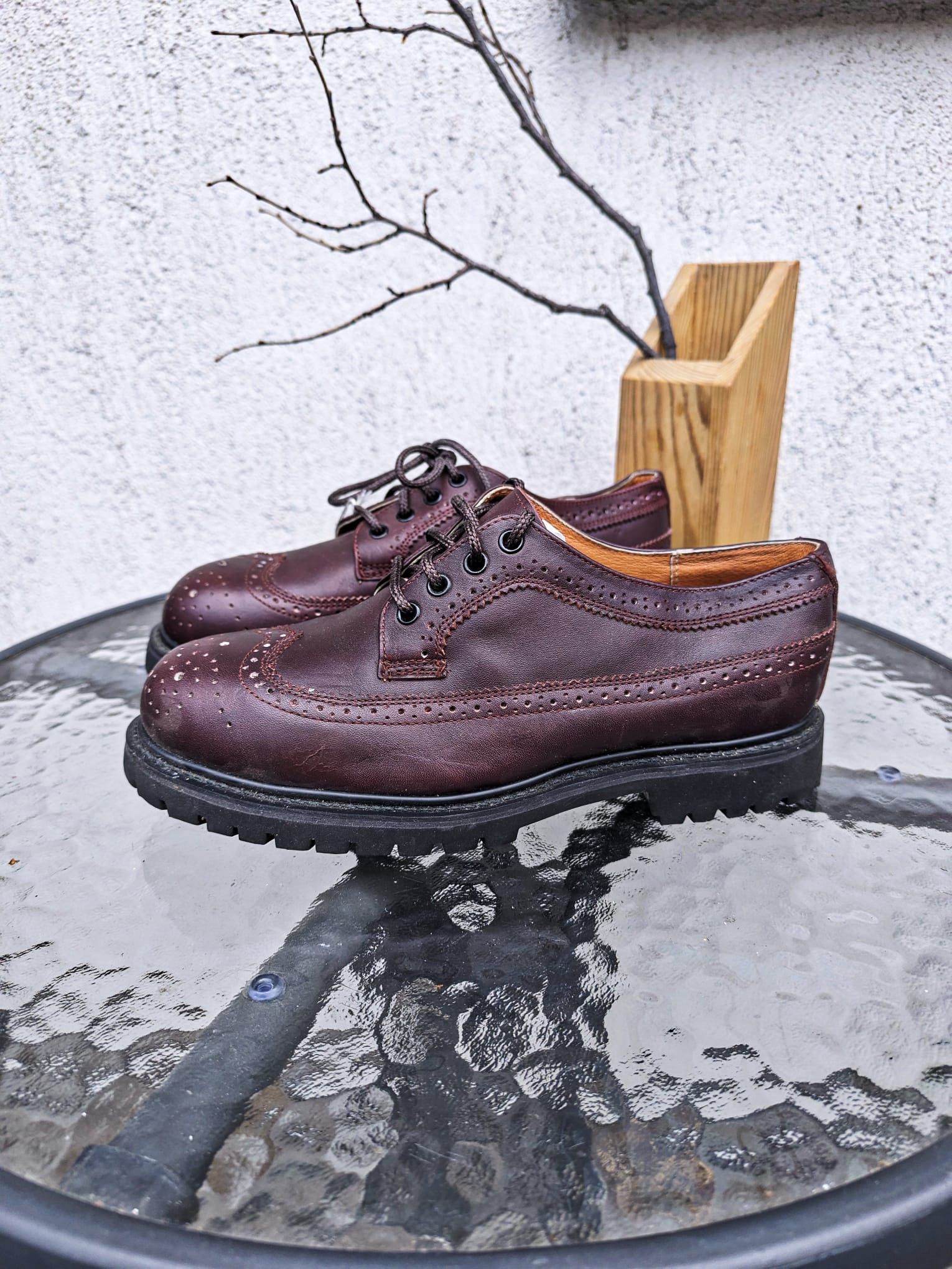Hysteric Glamour × Seditionaries heavy punk steel cap brogue chunky leather derby shoes Size US 9.5 / EU 42-43 - 3 Thumbnail