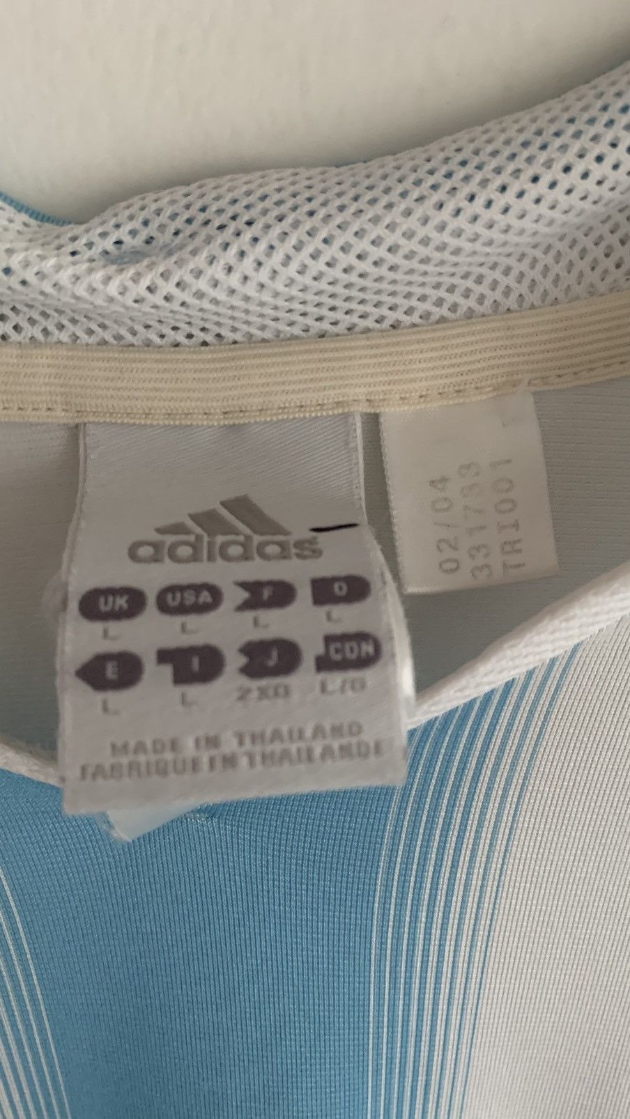 Adidas • 2004/2005 Argentina home kit jersey No.19 Messi Size US L / EU 52-54 / 3 - 3 Thumbnail