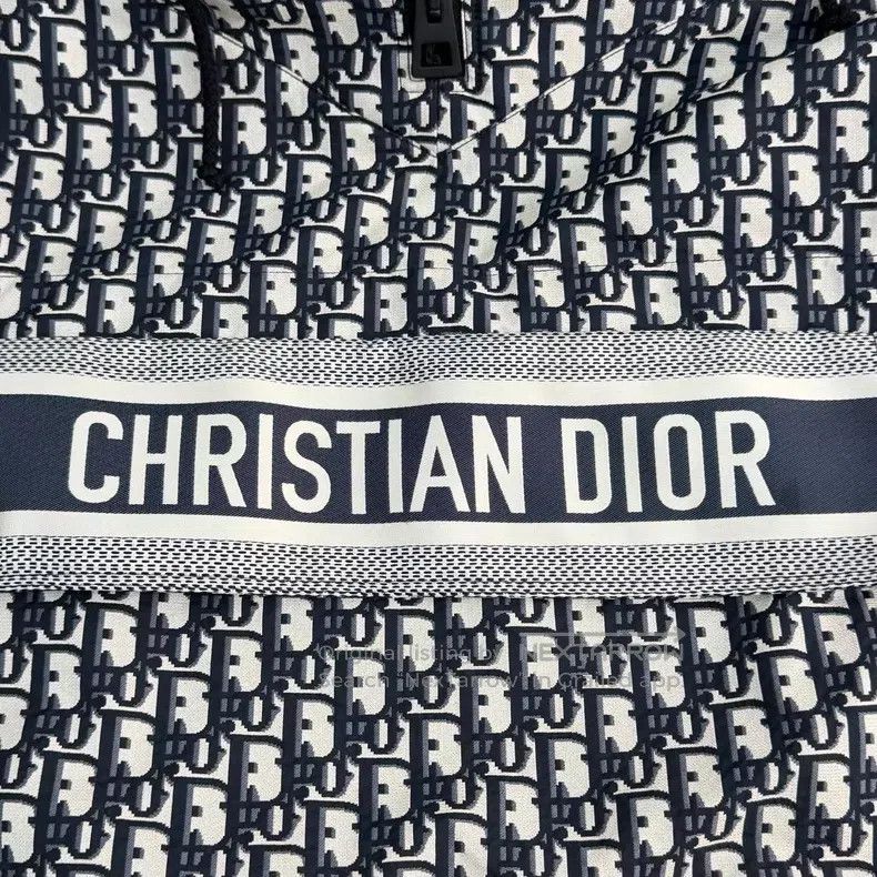 Dior Dior Dark blue full logo hooded windbreaker Size XS / US 0-2 / IT 36-38 - 7 Thumbnail