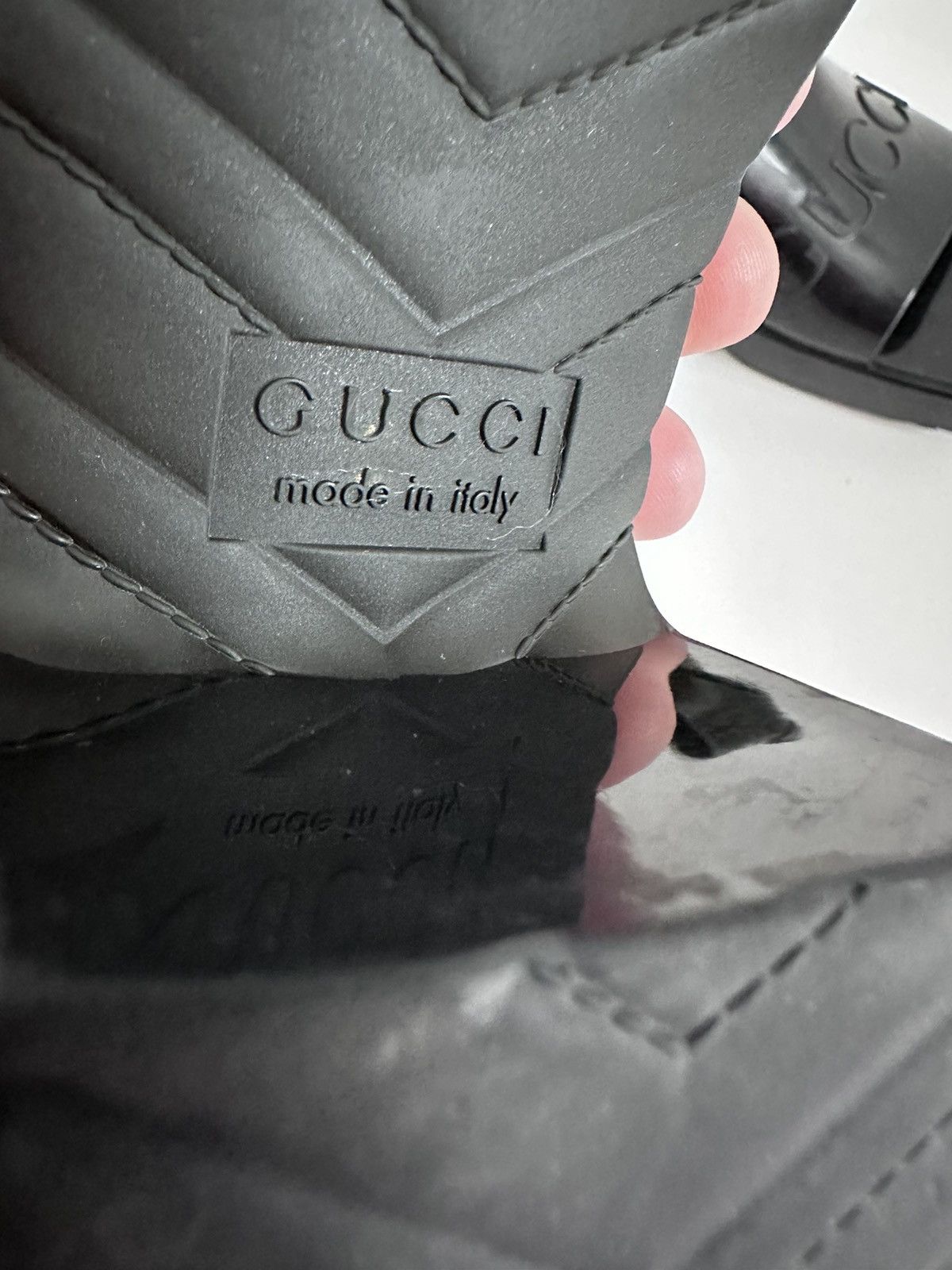 Gucci Gucci Rubber Logo Platform Slide Sandals 624730 - Black 37 Size US 7 / IT 37 - 10 Thumbnail
