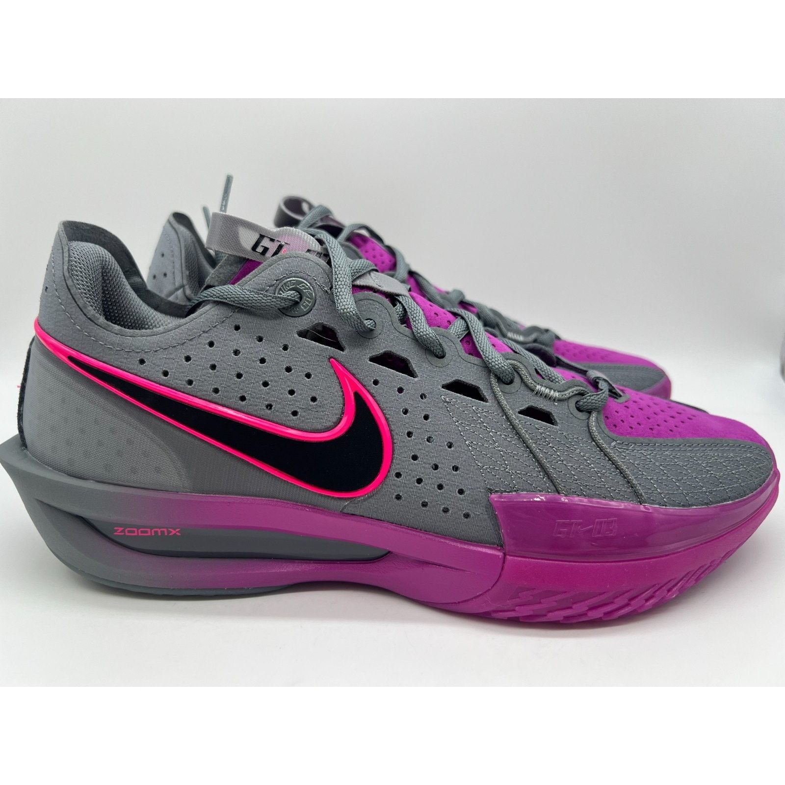 Mens Size 10 - Nike Flyknit Lunar‎ 3 Gray Purple Neon Green Flyknit Lunar 3  main image 2