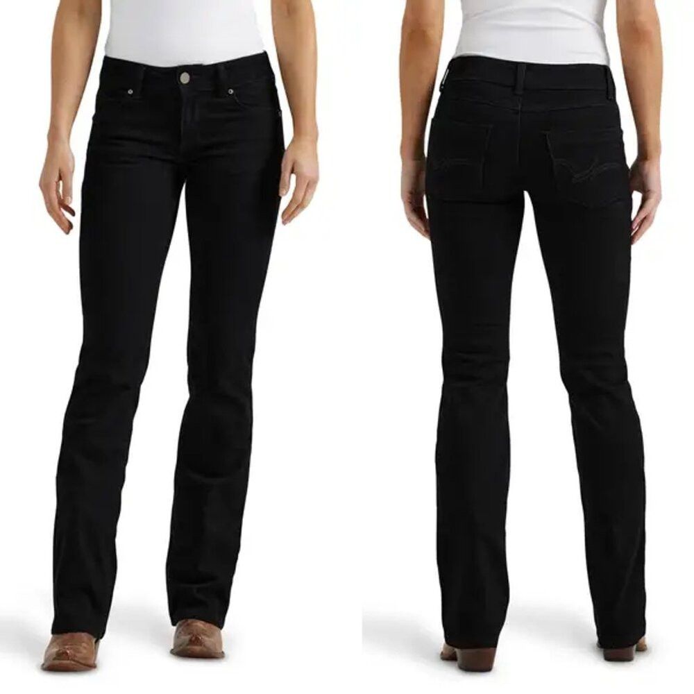 Wrangler NWT New Wrangler Mid Rise Bootcut Black Jeans Size 30 x 34 Size 30" / US 8 / IT 44 - 1 Thumbnail