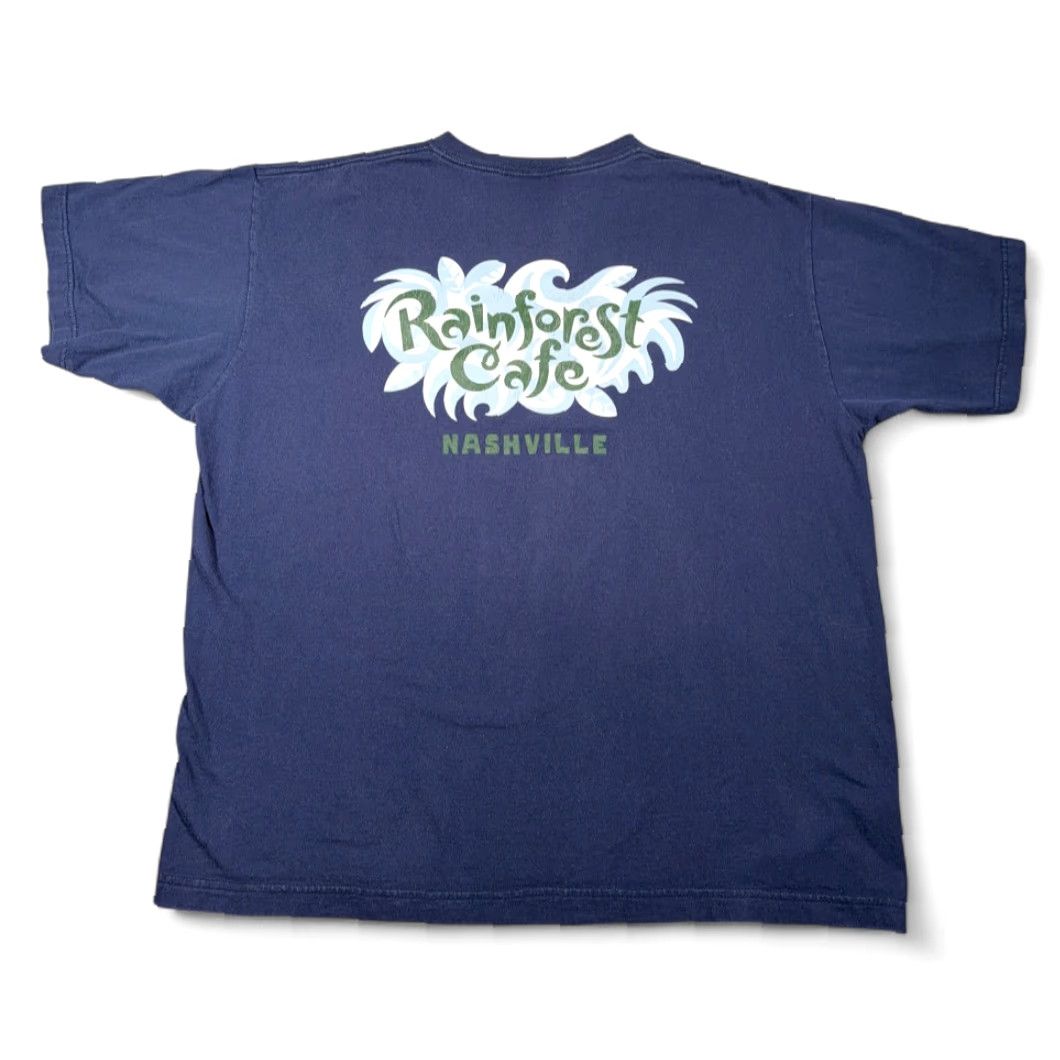 Vintage VINTAGE Rainforest Cafe Shirt XL Blue Cotton USA 90s Rainforest Cafe Shirt Mens XL Size US XL / EU 56 / 4 - 2 Thumbnail