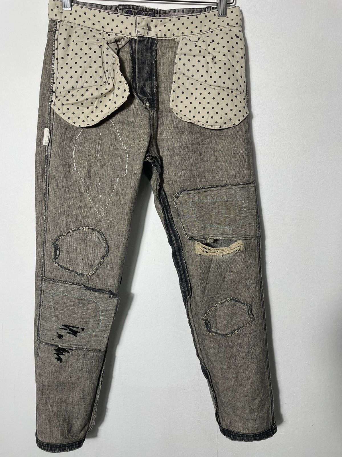 Japanese Brand Candy Stripper Art Design Jeans Rare Size US 29 - 10 Thumbnail