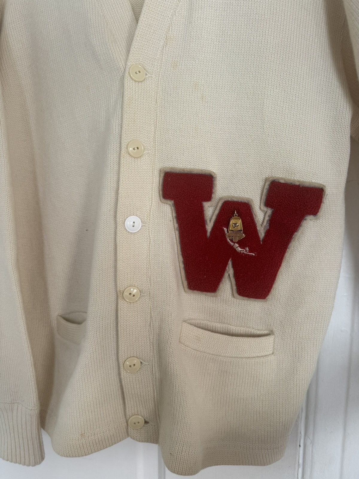 Vintage Vintage varsity-style knit cardigan Size US S / EU 44-46 / 1 - 3 Thumbnail