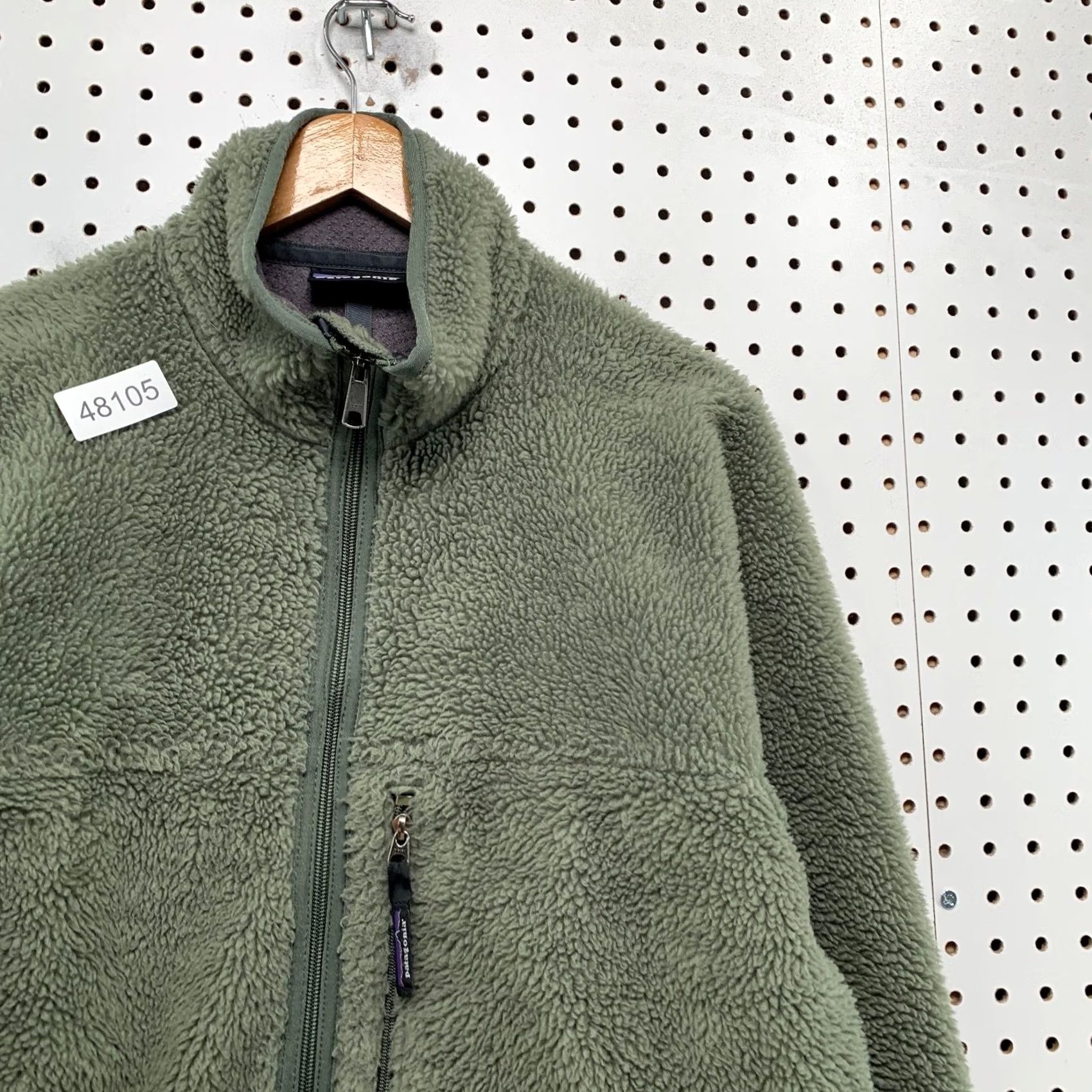 Patagonia VINTAGE Patagonia Synchilla Sherpa Jacket Mens M Army Olive Green Deep Pile Synchilla Size US M / EU 48-50 / 2 - 7 Thumbnail