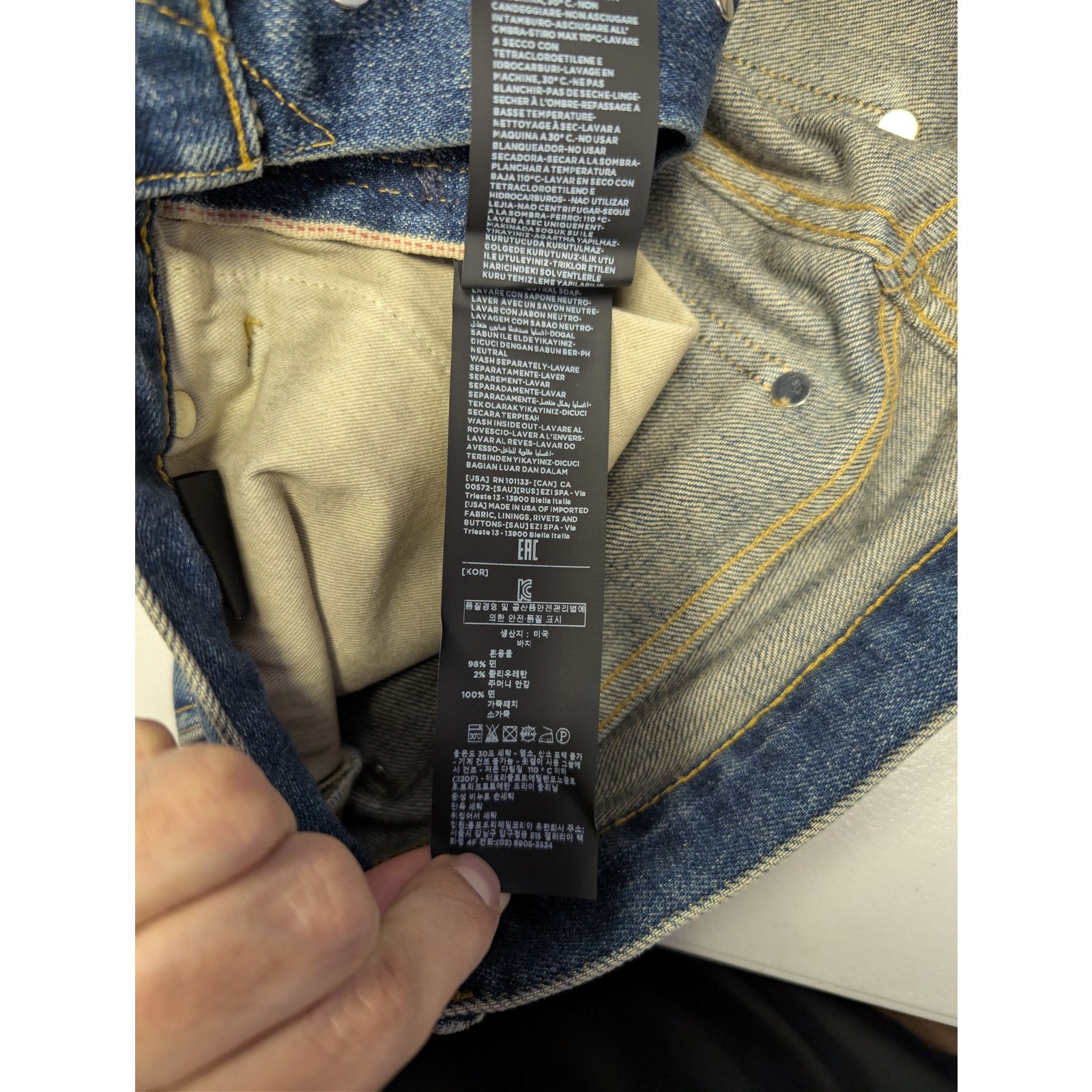 Tom Ford o1rshd1 Tapered Fit Denim Jeans in Indigo Blue Size US 32 / EU 48 - 20 Thumbnail