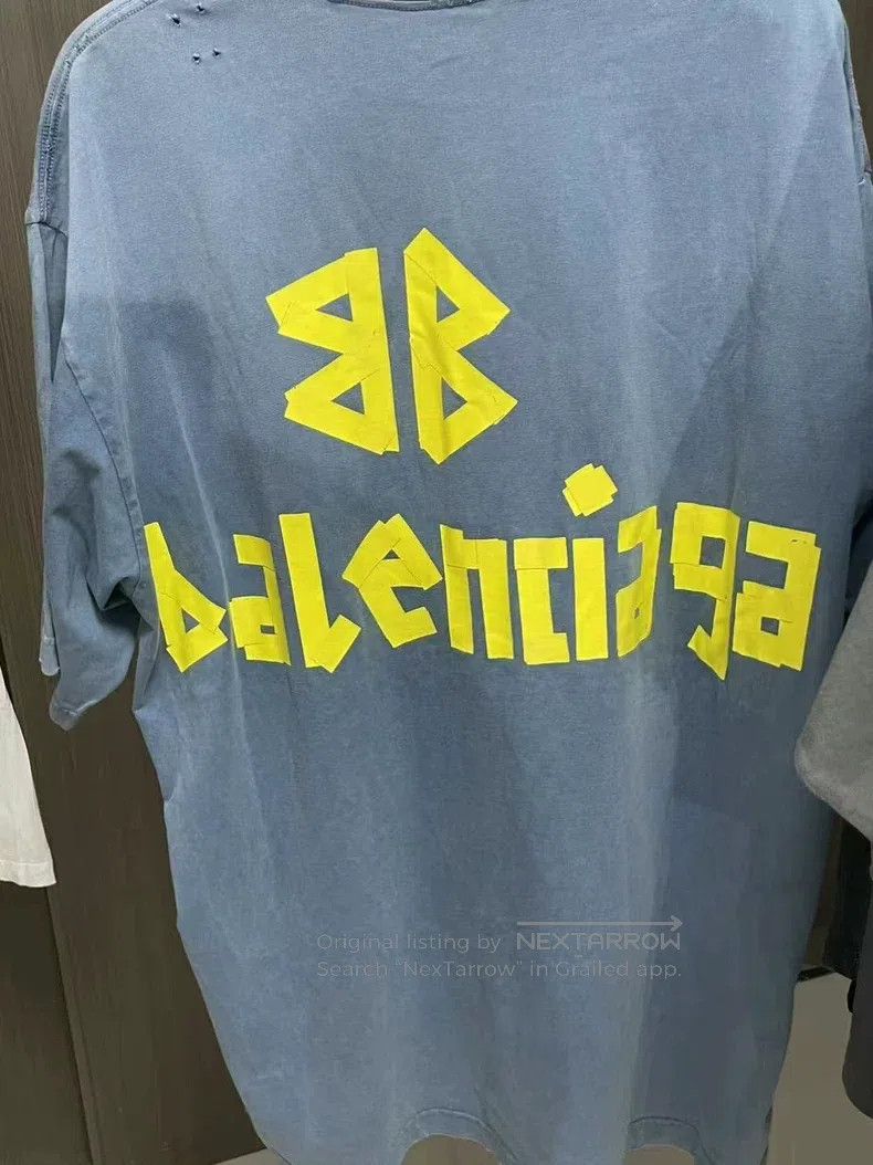 Balenciaga Balenciaga Masking Tape Short Sleeve Size US M / EU 48-50 / 2 - 2 Thumbnail