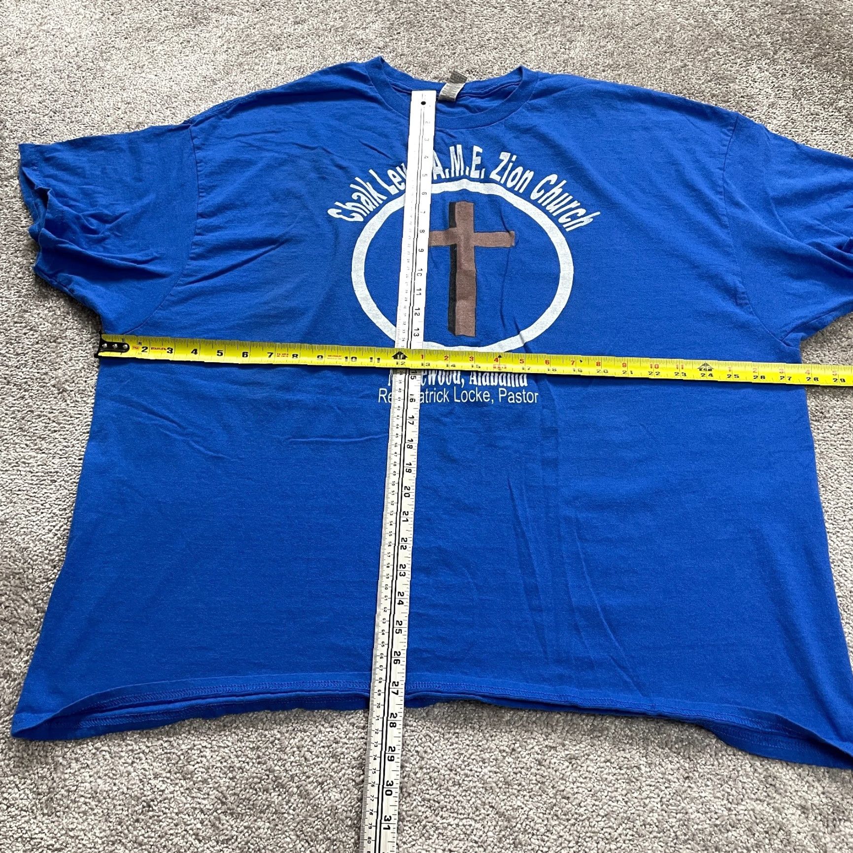 Gildan VINTAGE Gildan Heavy Cotton T-Shirt Men 3XL Blue Chalk Short Sleeve Crew Neck Cotton Shirt Men's Casual Outdoor Size US XXL / EU 58 / 5 - 6 Thumbnail