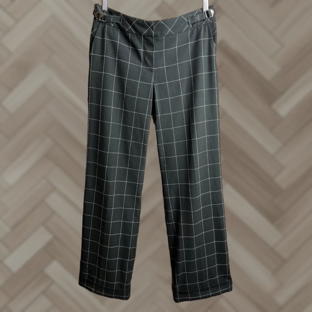 Trina Turk Trina Turk Womens Pants Casual Black Wool Size 4 Wide-Leg Inseam 32 Regular Active Career Style: Not Available Size 27" / US 4 / IT 40 - 1 Thumbnail
