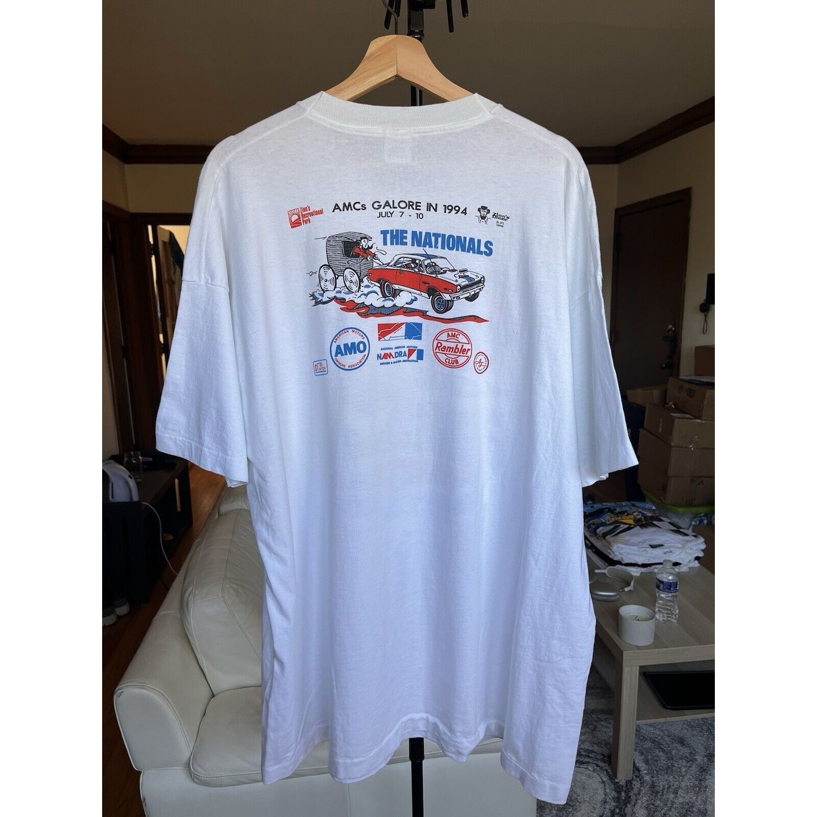 Vintage VINTAGE AMERICAN MUSCLE CAR MEET SINGLE STITCH T SHIRT 90S Size US XXL / EU 58 / 5 - 4 Thumbnail