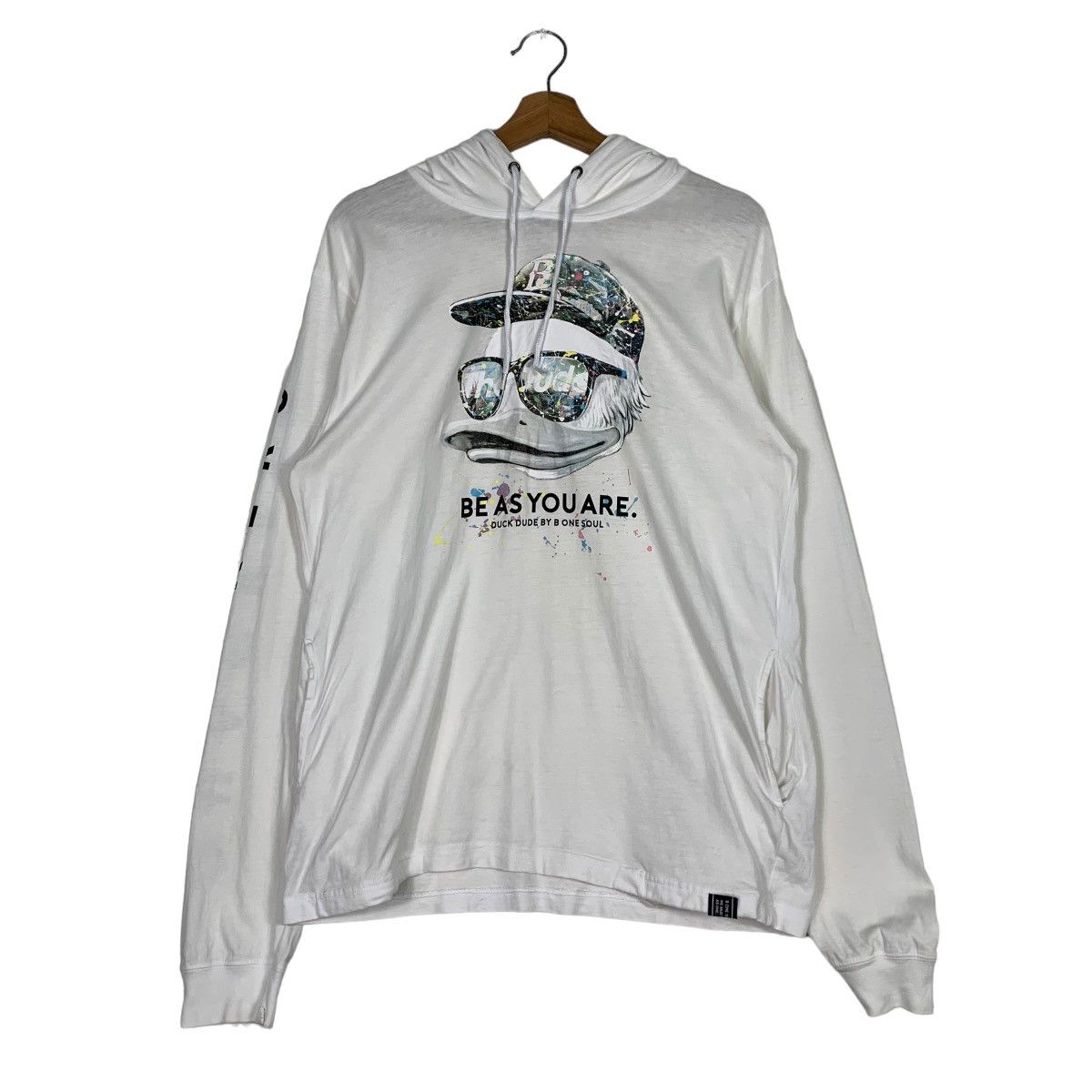 Japanese Brand B ONE SOUL Duck Dude Big Logo Pullover Hoodies #0595-C28 Size US M / EU 48-50 / 2 - 1 Thumbnail