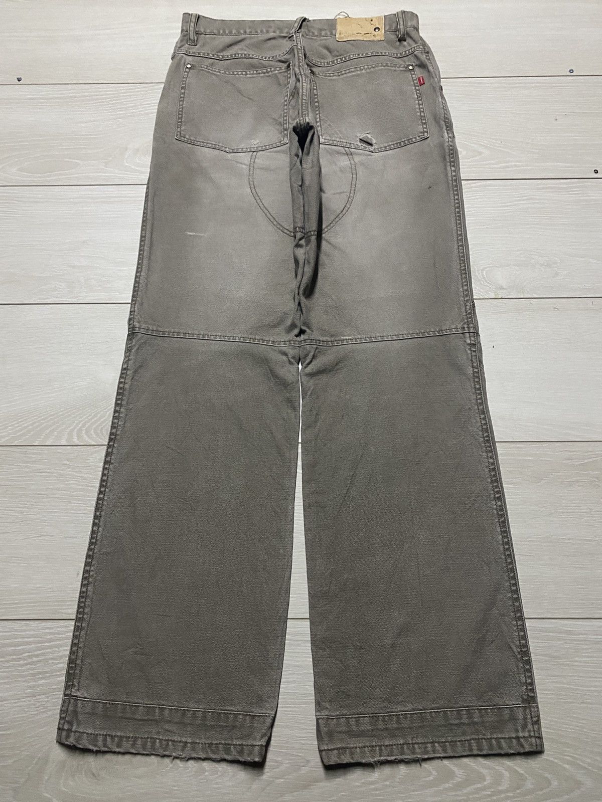 Japanese Brand Vintage Kiss Mark Japan Double Knee Loose Baggy Jeans Size US 30 / EU 46 - 2 Thumbnail