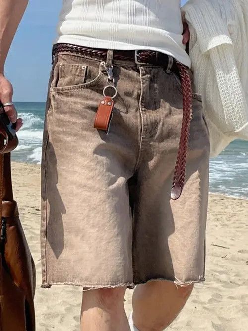 Other Jorts Vintage Washed Distressed Denim Size US 33 - 2 Thumbnail