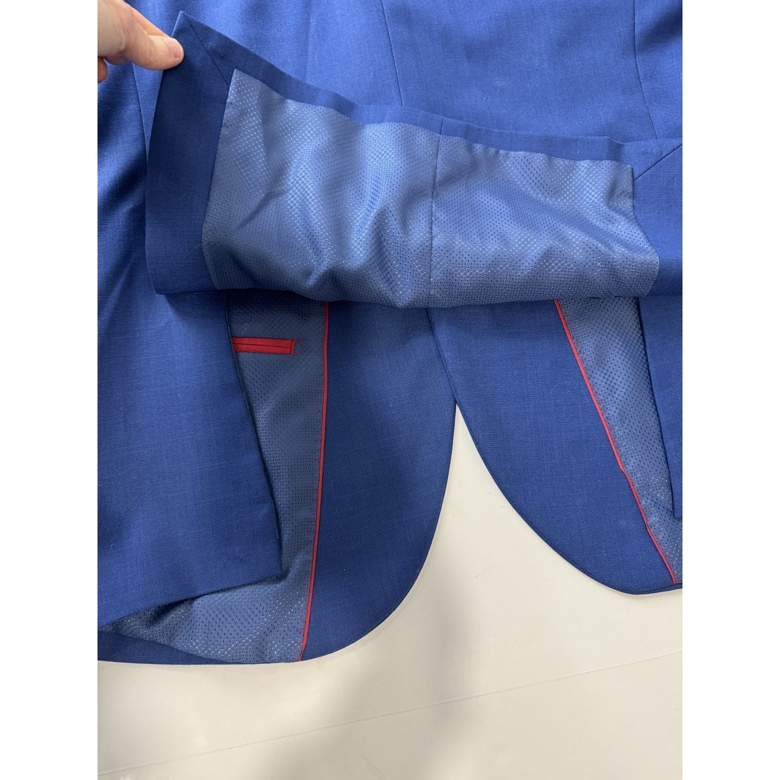 Other Bacaccio Uomo Blue 2-Piece Suit 40S Jacket 34S Pants Slim Size 40S - 18 Thumbnail