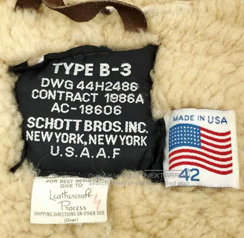 Schott Schott B-3 fur integrated Size US XS / EU 42 / 0 - 5 Thumbnail