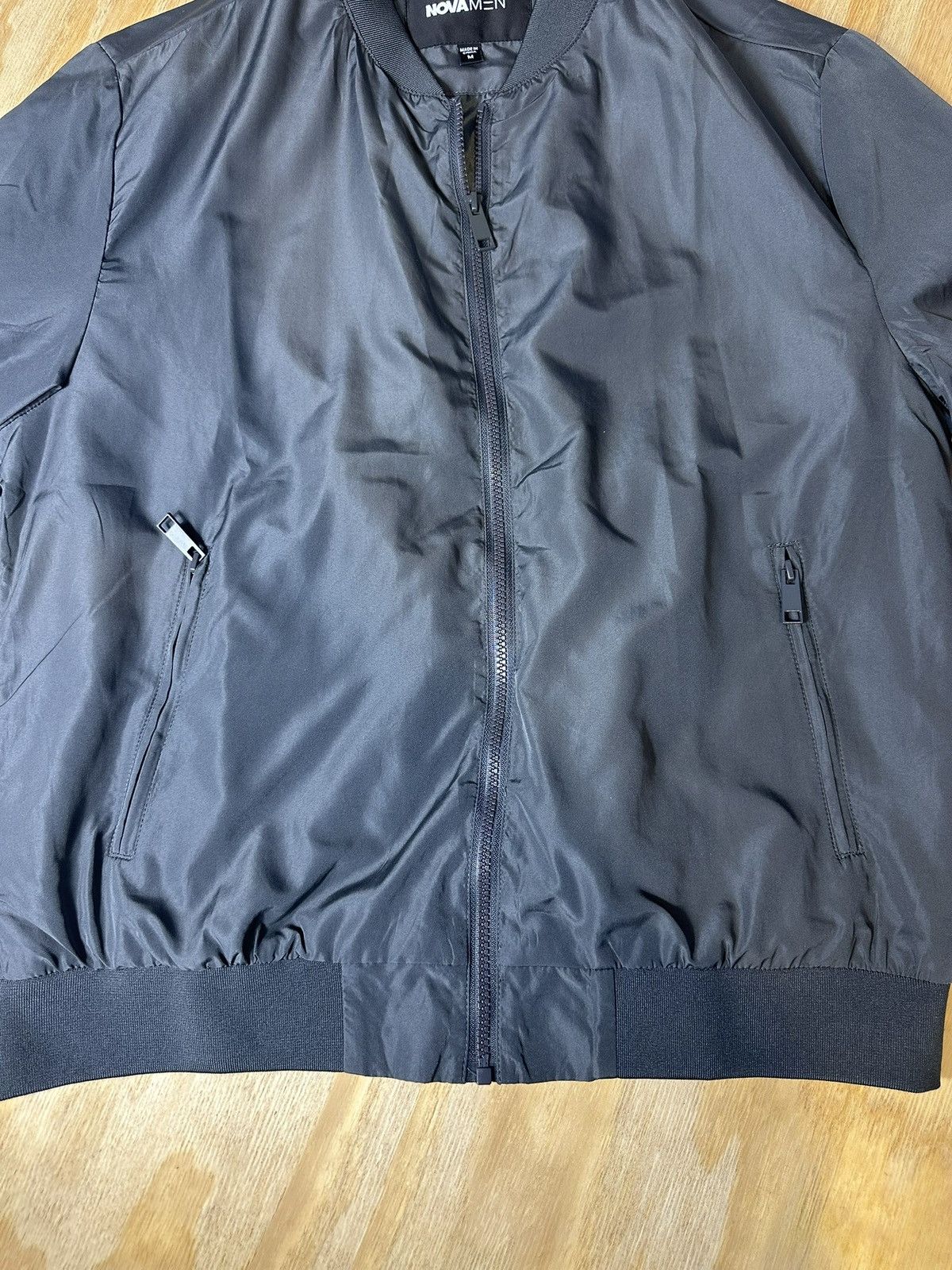 Fashion Nova × Vintage Dark Grey Bomber Jacket Lightweight ZipUp Streetwear Nylon Size US L / EU 52-54 / 3 - 5 Thumbnail