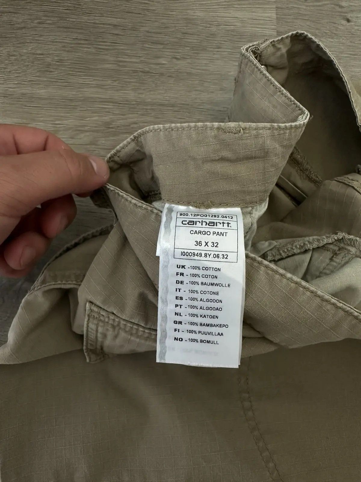 Carhartt Wip Vintage Carhartt Cargo Beige Baggy Pants Size US 36 / EU 52 - 5 Thumbnail