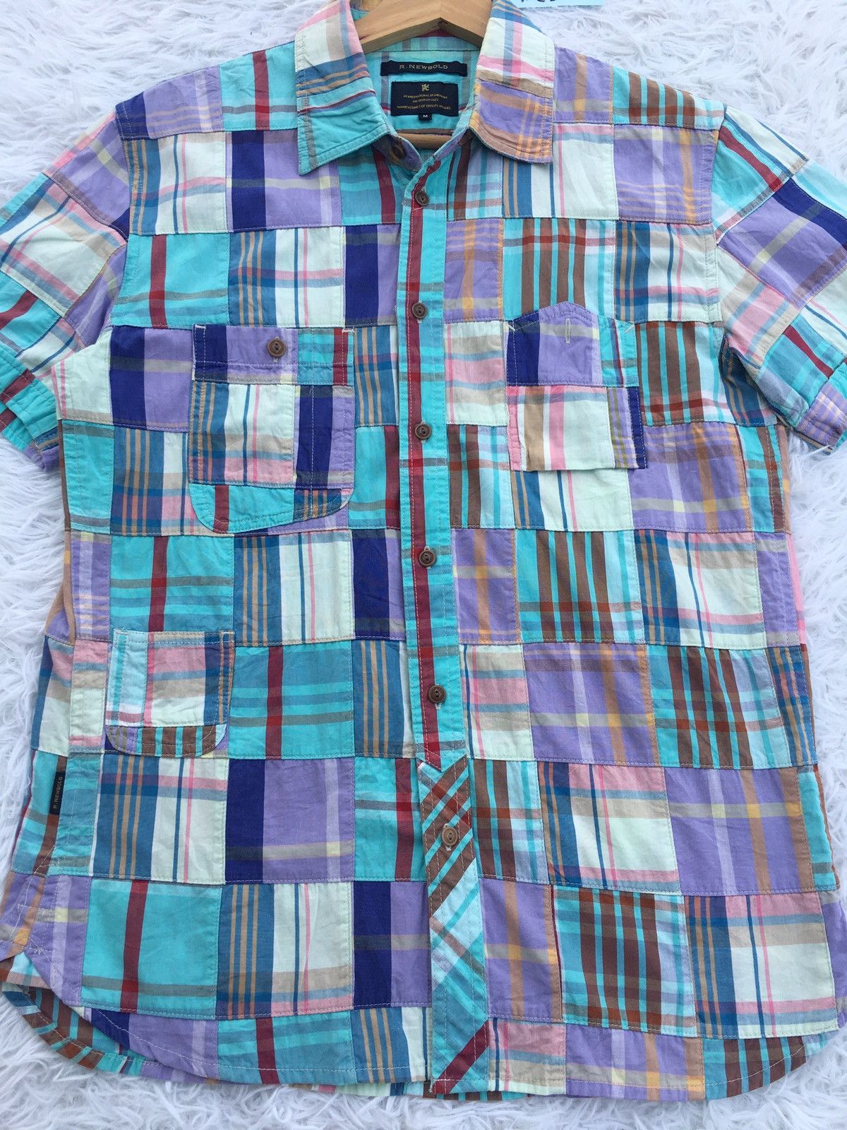 R.Newbold Rare Vintage R. Newbold Checkered Collar Shirt Size US M / EU 48-50 / 2 - 10 Thumbnail