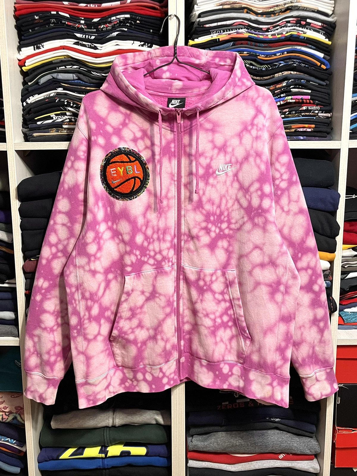 Nike Nike EYBL Tie Dye Basketball NBA Zip Hoodie Size XL Pink Size US XL / EU 56 / 4 - 11 Thumbnail