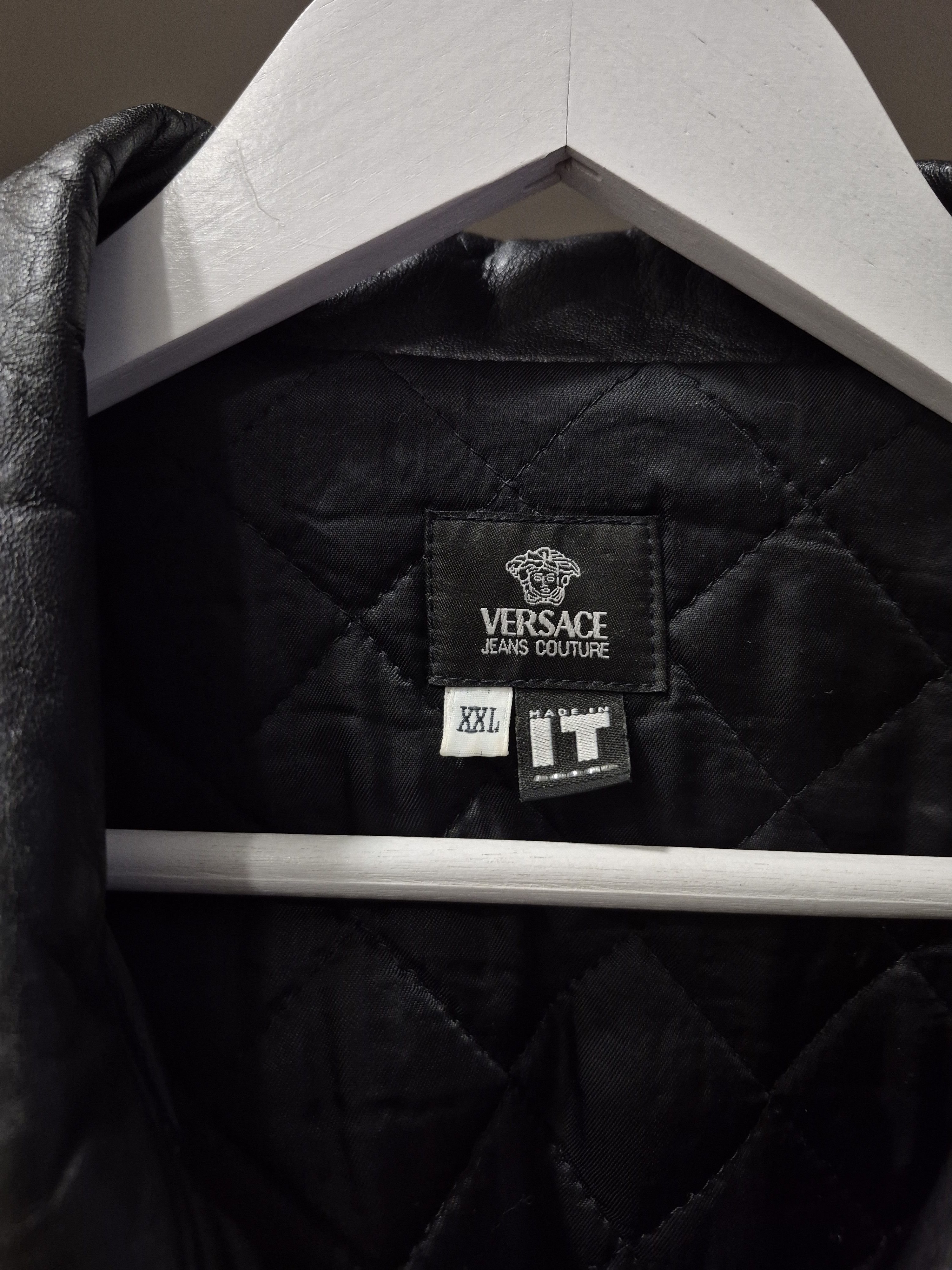 Versace Versace men leather trucker style jacket Size US XL / EU 56 / 4 - 3 Thumbnail