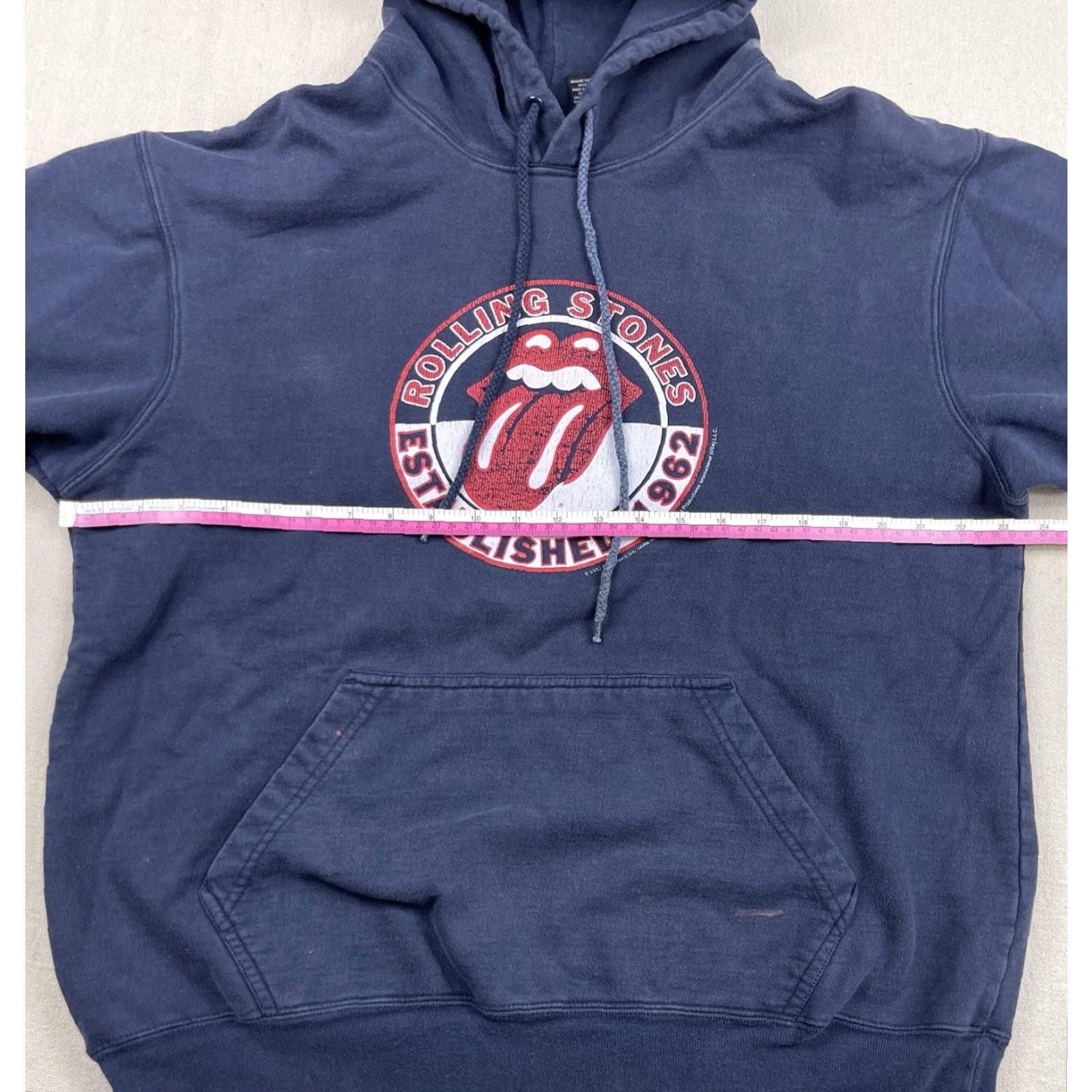 Logo 7 VINTAGE The Rolling Stones Hoodie Pullover Sweatshirt Men M Blue Graphic Logo 90s Concert Rock Mens Size US M / EU 48-50 / 2 - 5 Thumbnail