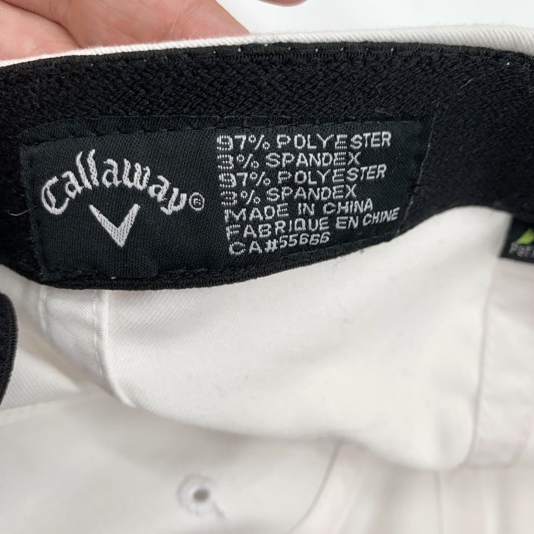 Callaway Callaway Hat Cap Fitted Mens XL White Golf Shield Logo Stretch Twill L/XL Size ONE SIZE - 5 Thumbnail