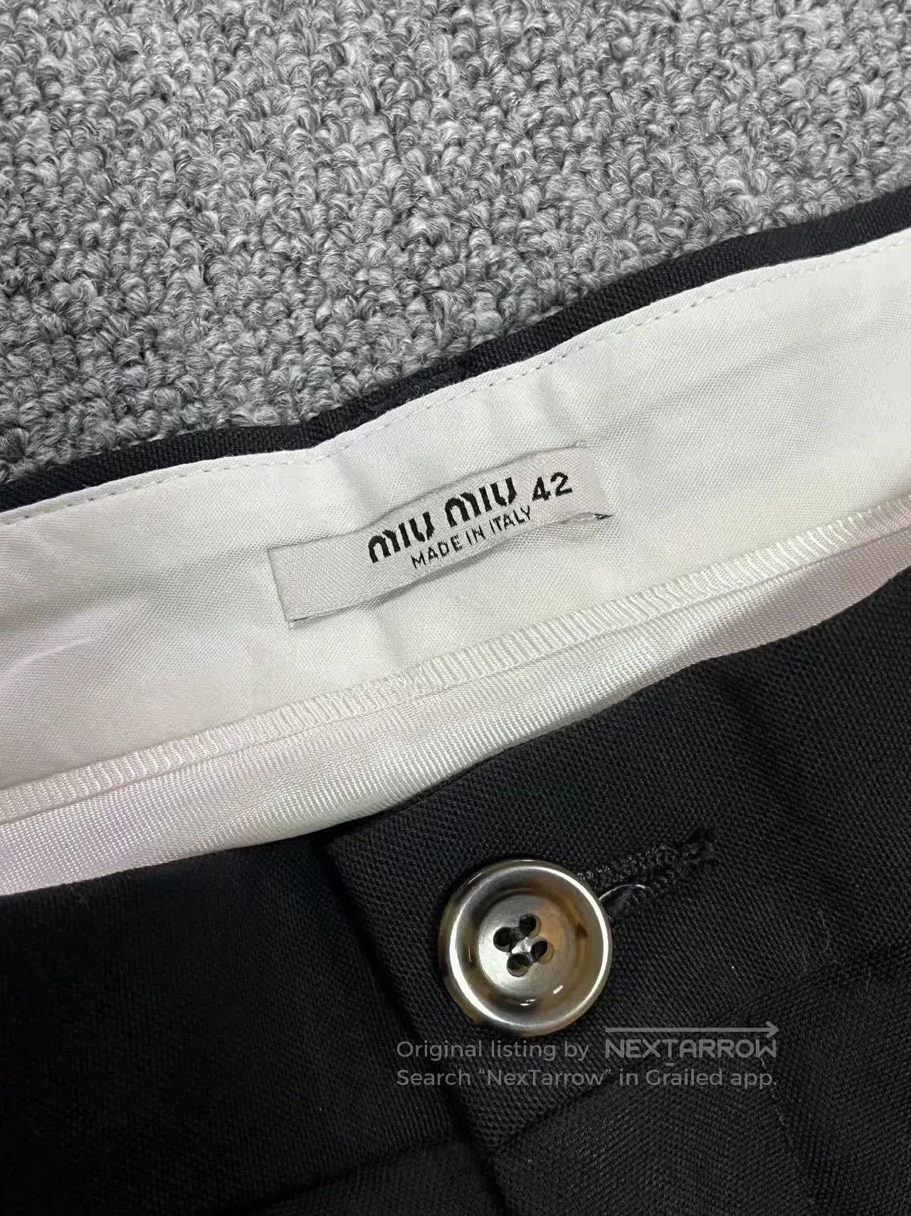 Miu Miu Miu Miu Wool Straight. Size 41" - 3 Thumbnail